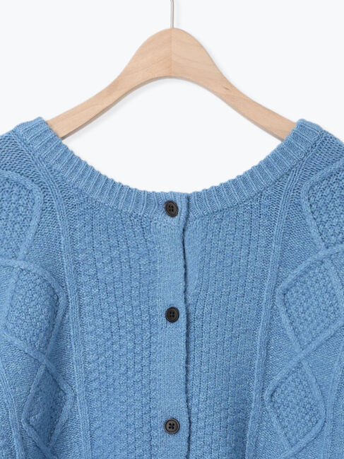 Samansa Mos2「フリンジ前後2WAYニット」|カーディガン|