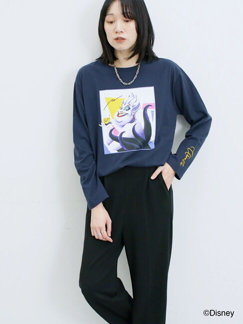 Samansa Mos2 blue「【Disney】ヴィランズ/ロンT」|Tシャツ・カットソー|