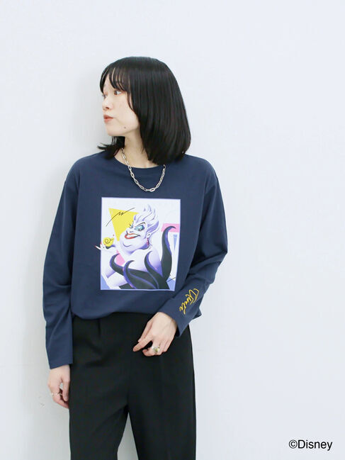 Samansa Mos2 blue「【Disney】ヴィランズ/ロンT」|Tシャツ・カットソー|