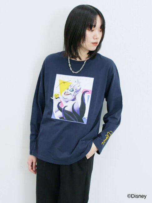 Samansa Mos2 blue「【Disney】ヴィランズ/ロンT」|Tシャツ・カットソー|
