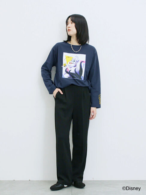 Samansa Mos2 blue「【Disney】ヴィランズ/ロンT」|Tシャツ・カットソー|