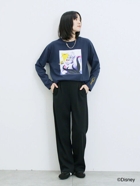 Samansa Mos2 blue「【Disney】ヴィランズ/ロンT」|Tシャツ・カットソー|