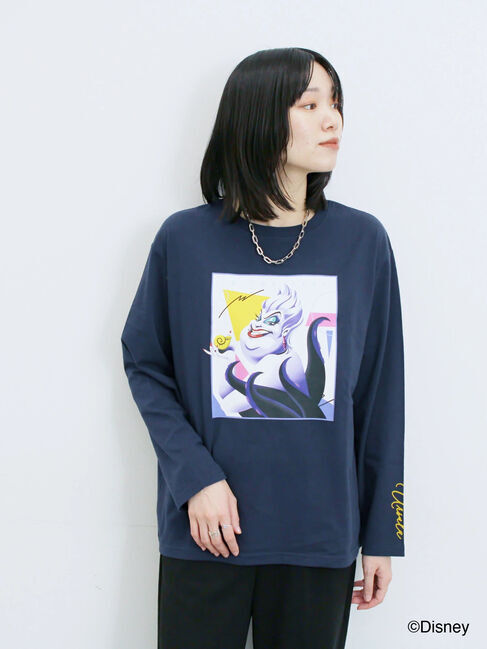 Samansa Mos2 blue「【Disney】ヴィランズ/ロンT」|Tシャツ・カットソー|