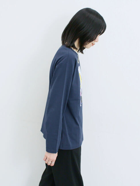 Samansa Mos2 blue「【Disney】ヴィランズ/ロンT」|Tシャツ・カットソー|