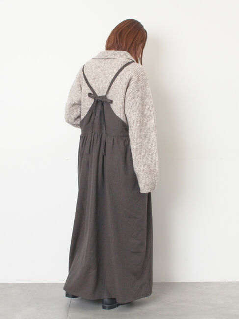 Samansa Mos2「襟付ニットカーディガン」|カーディガン|