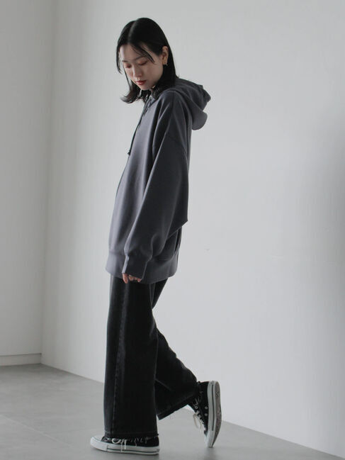 Samansa Mos2 blue「ダンボールジップパーカー」|Tシャツ・カットソー|