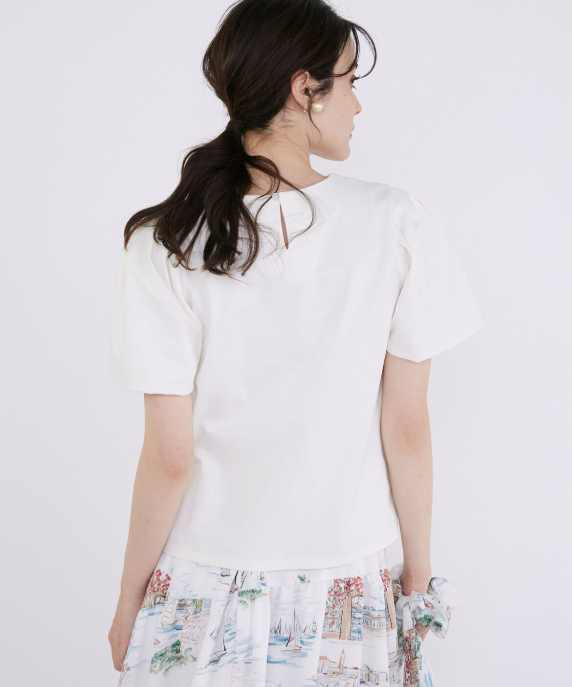 Maglie le cassetto「マリン刺繍カットソー」|Tシャツ・カットソー|