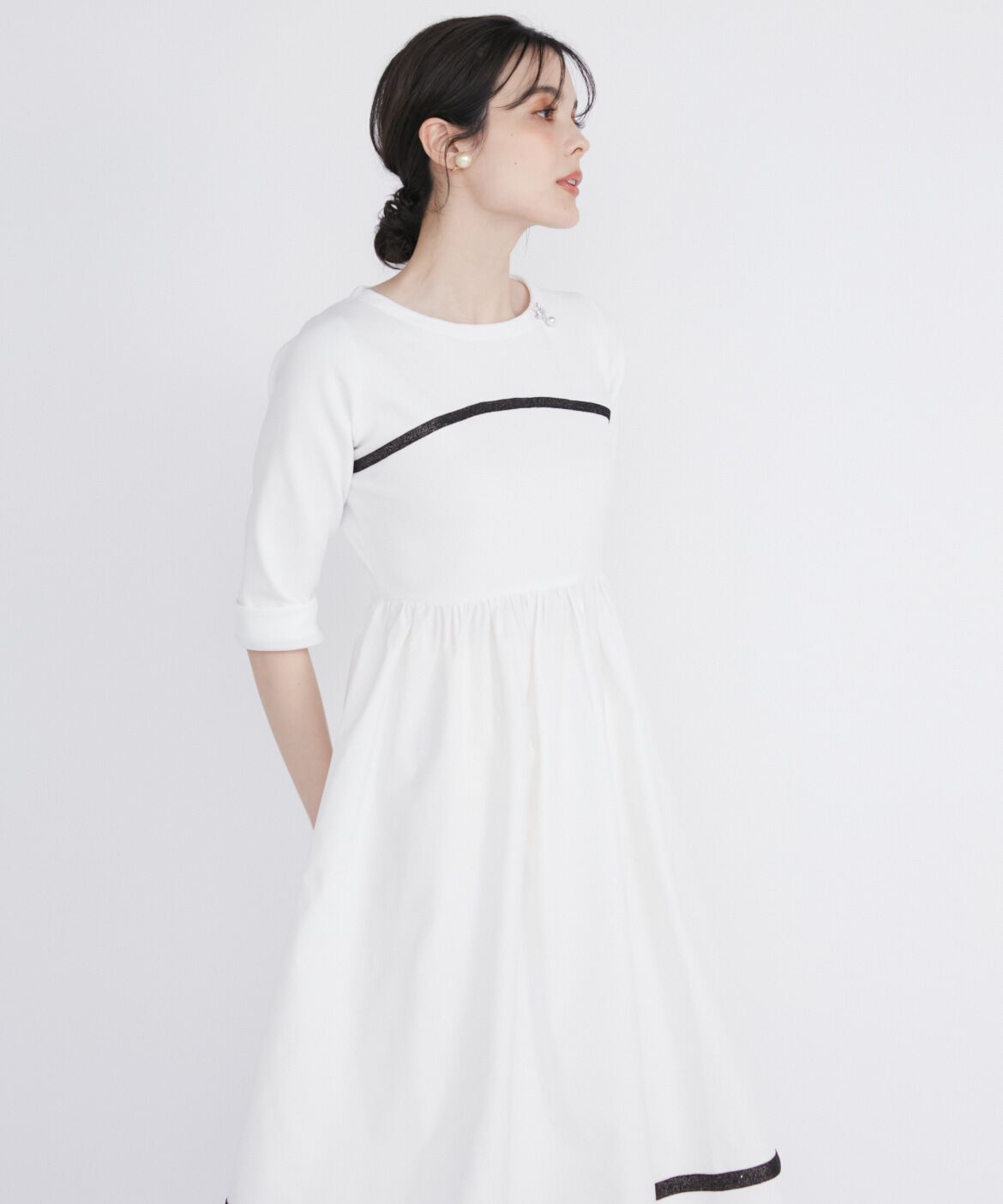 Maglie le cassetto「《M Maglie le cassetto》配色ドッキングワンピース」|ワンピース|