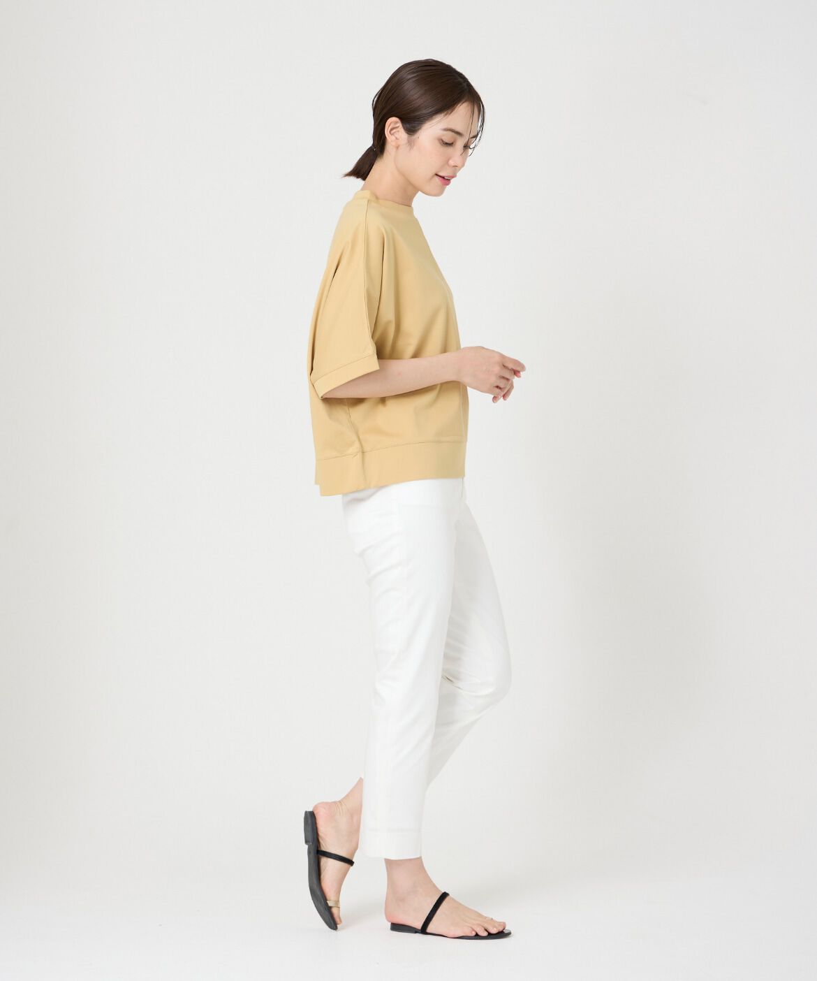 7-IDconcept.「《大きいサイズ》ドルマンポンチカットソー」|Tシャツ・カットソー|