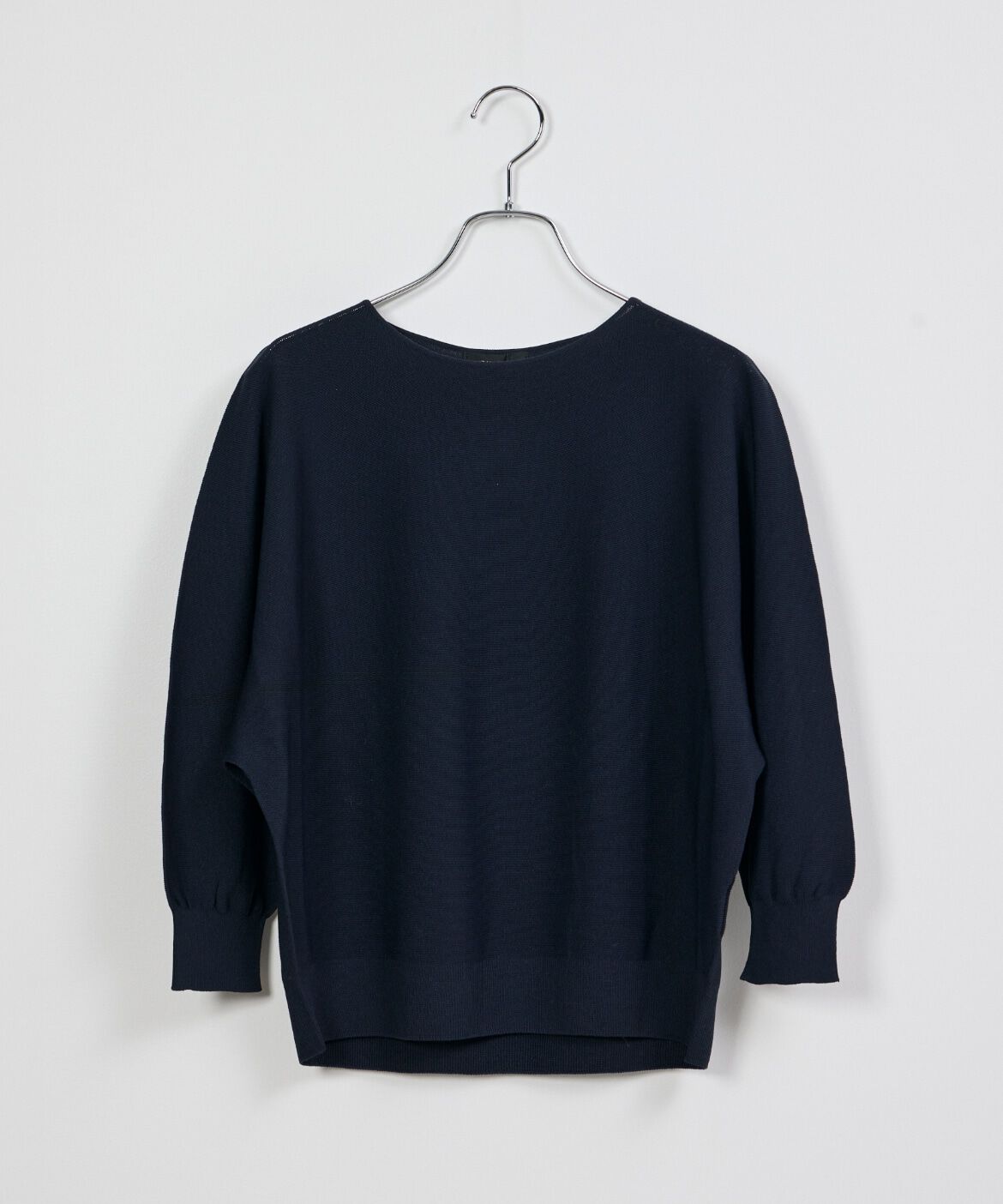 7-IDconcept.「《大きいサイズ》ボートネックニット《Cuoo PLUS》」|ニット・セーター|ネイビー