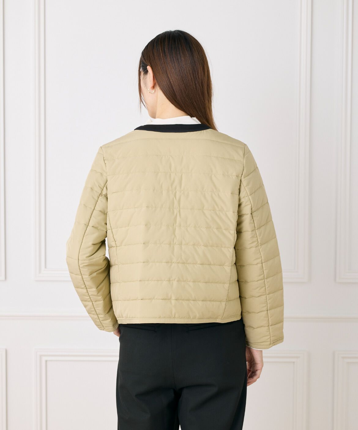 7-IDconcept.「《大きいサイズ》ノーカラー中綿ジャケット《LIMONTA EAST》」|ノーカラージャケット|