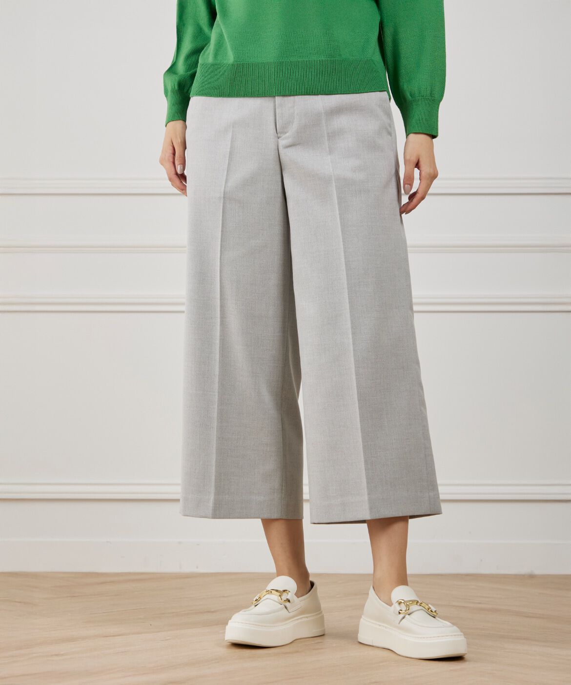 DAY by DAY it&rsquo;s international「ワイドクロップトパンツ《TRサキソニー裏起毛》」|その他|グレー1