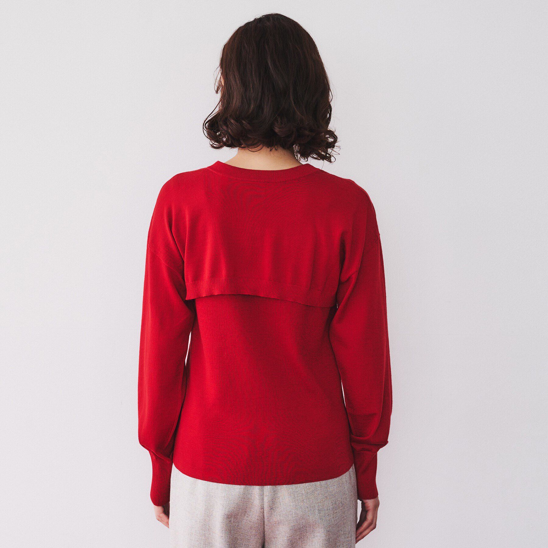 UNTITLED「【アンサンブル/毛100%】ボレロカーディガン&times;ノースリーブニットセット」|カーディガン|