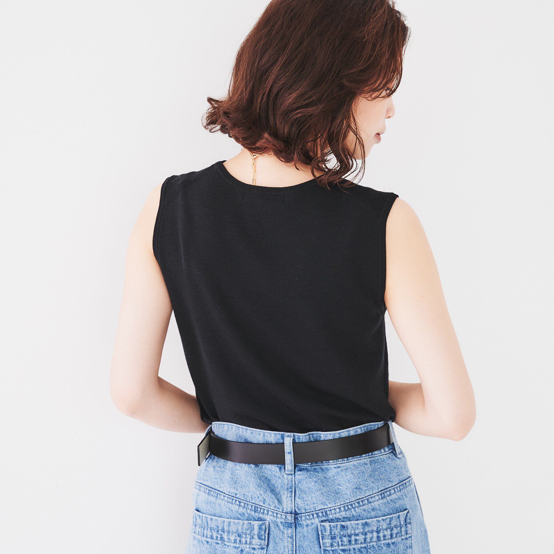 UNTITLED「【アンサンブル/毛100%】ボレロカーディガン&times;ノースリーブニットセット」|カーディガン|