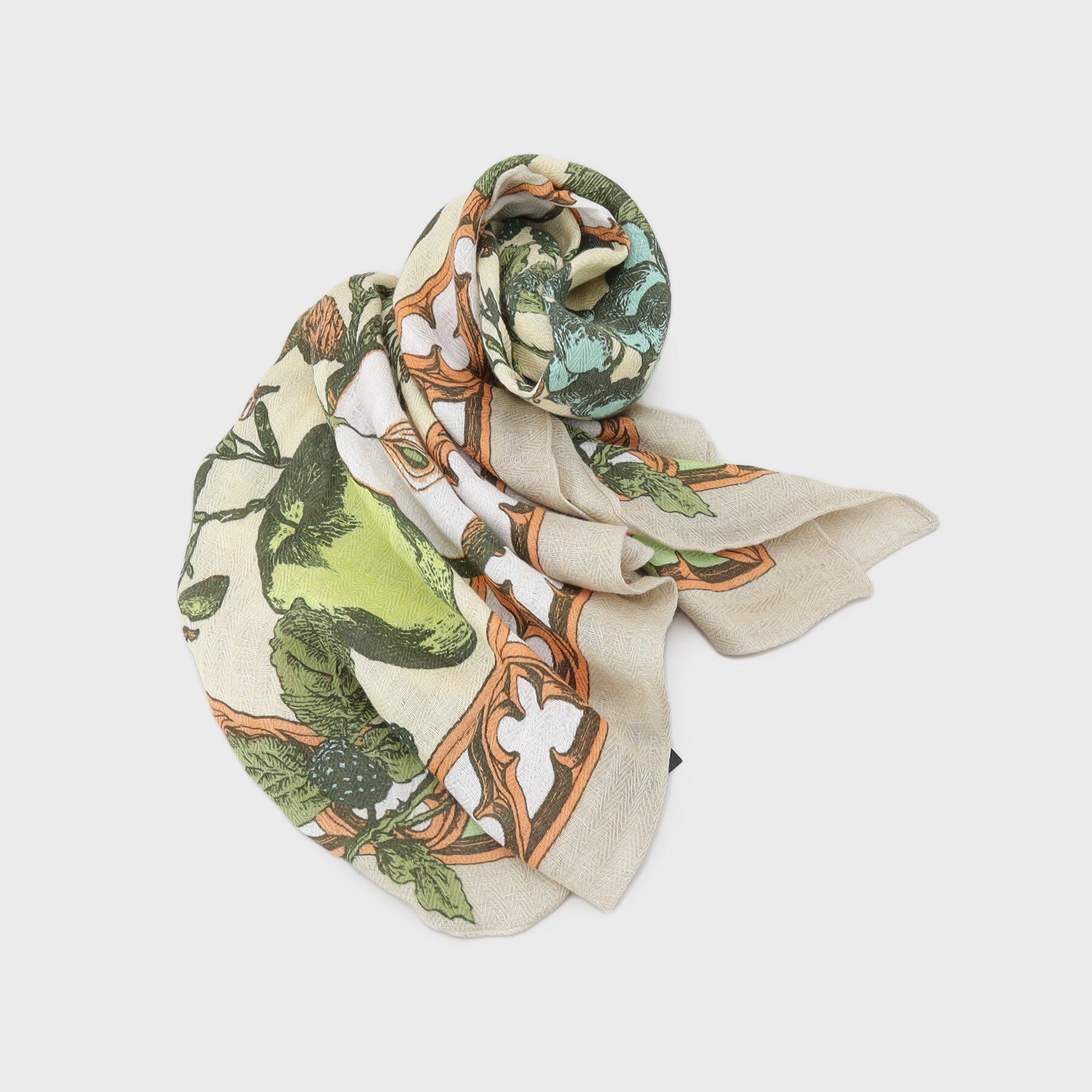 UNTITLED「【manipuri】120cm正方形 ハーベストフェスティバル柄 リネンミックスストール」|ストール|