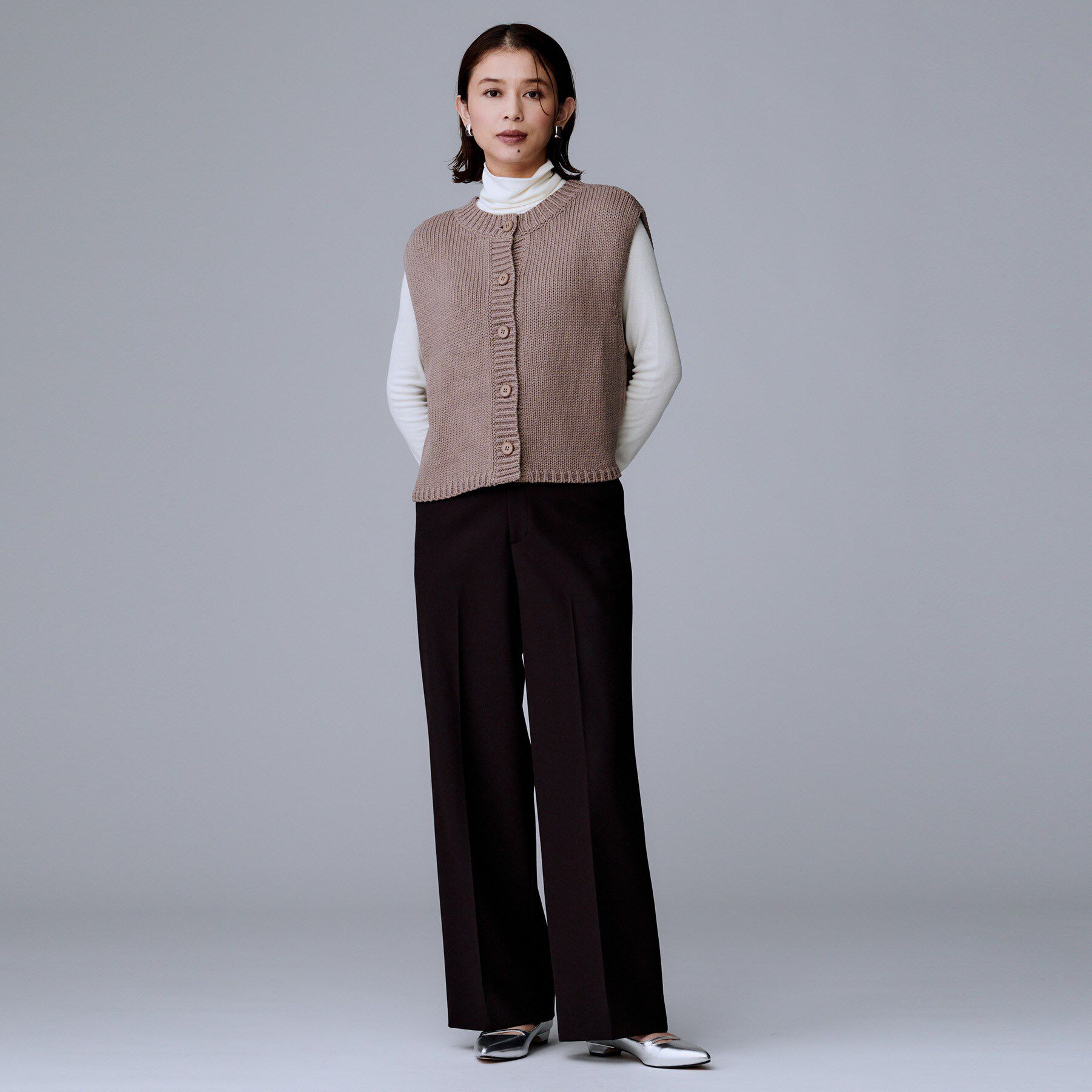 UNTITLED「【暖か素材/ストレッチ性】裏起毛ワイドパンツ」|その他|