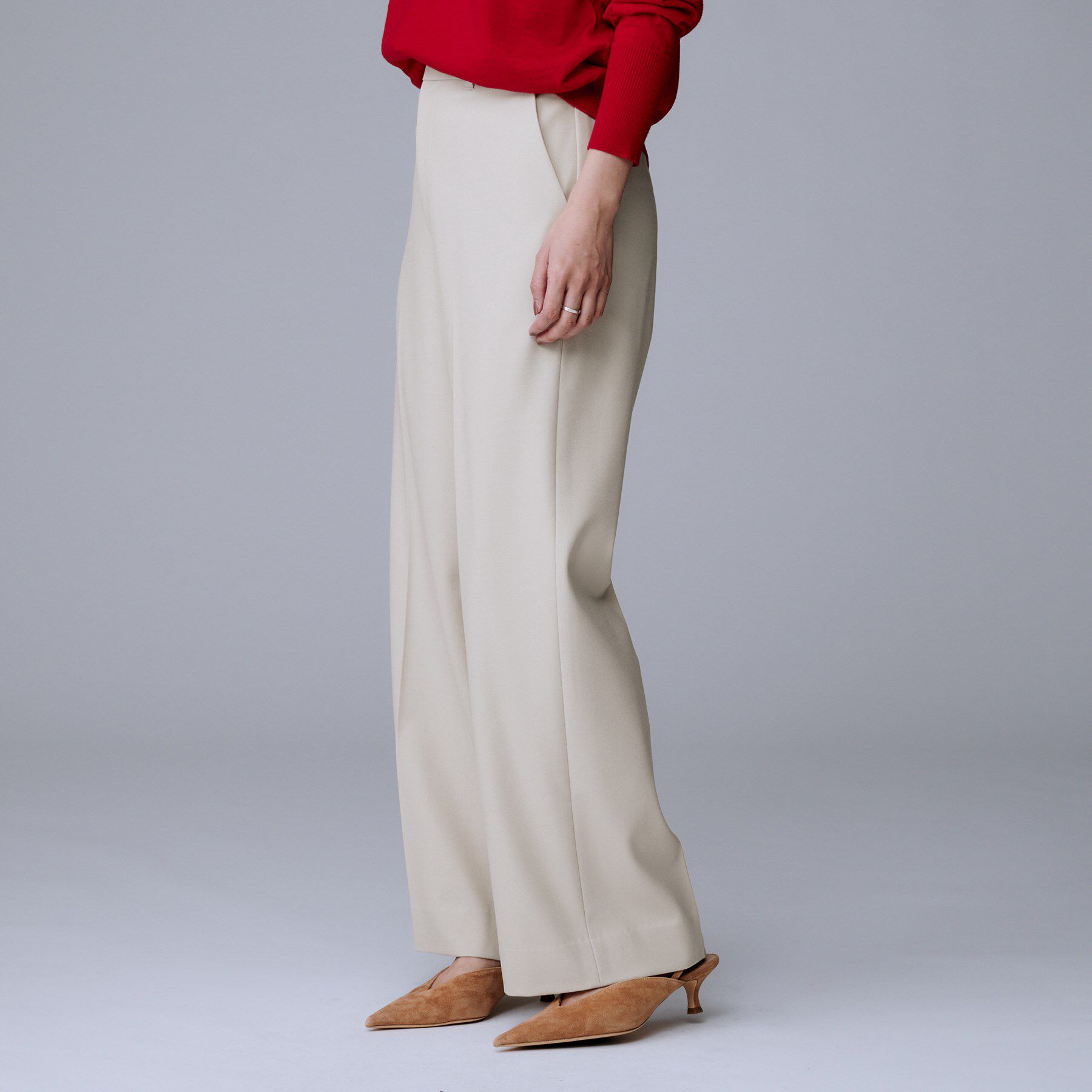 UNTITLED「【暖か素材/ストレッチ性】裏起毛ワイドパンツ」|その他|