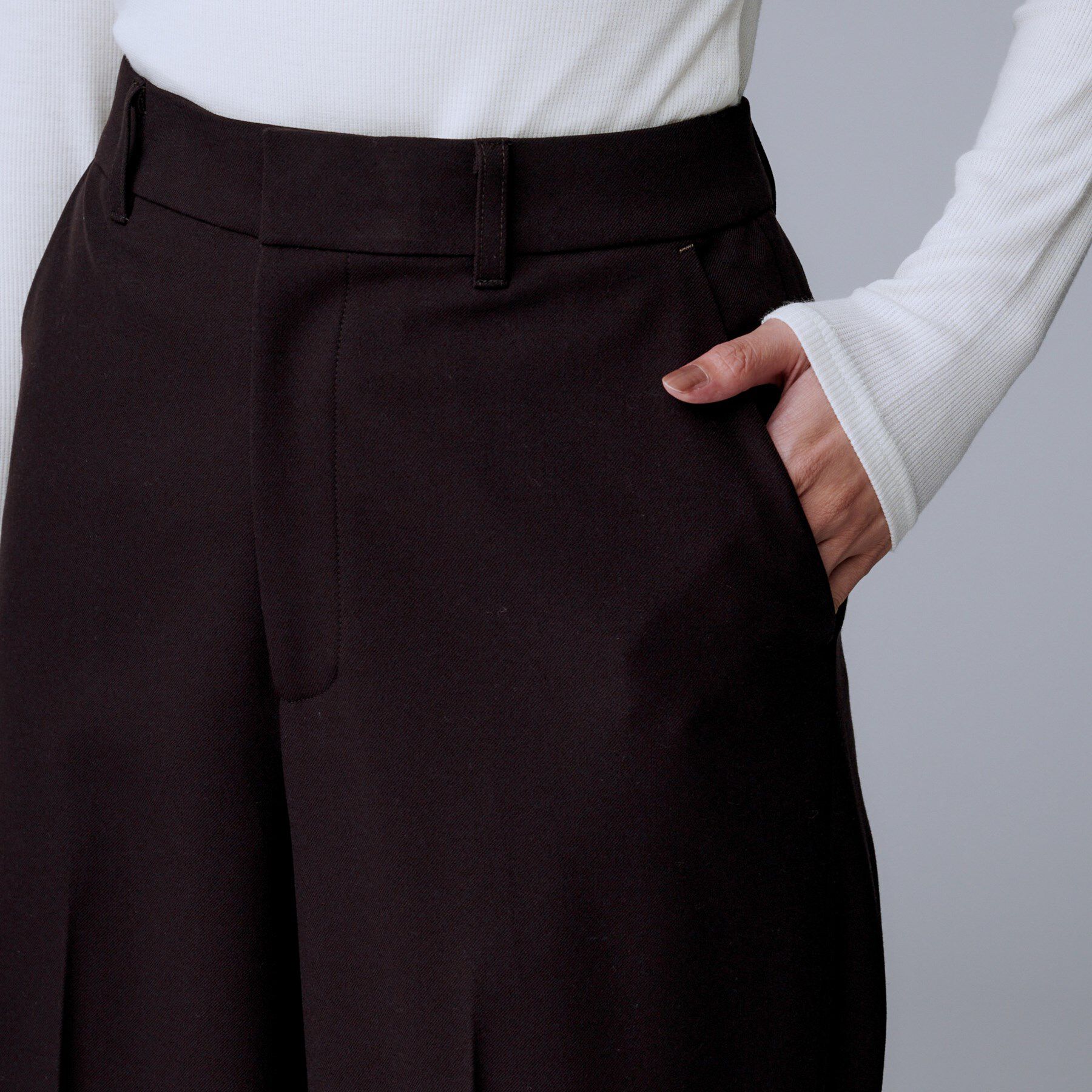 UNTITLED「【暖か素材/ストレッチ性】裏起毛ワイドパンツ」|その他|