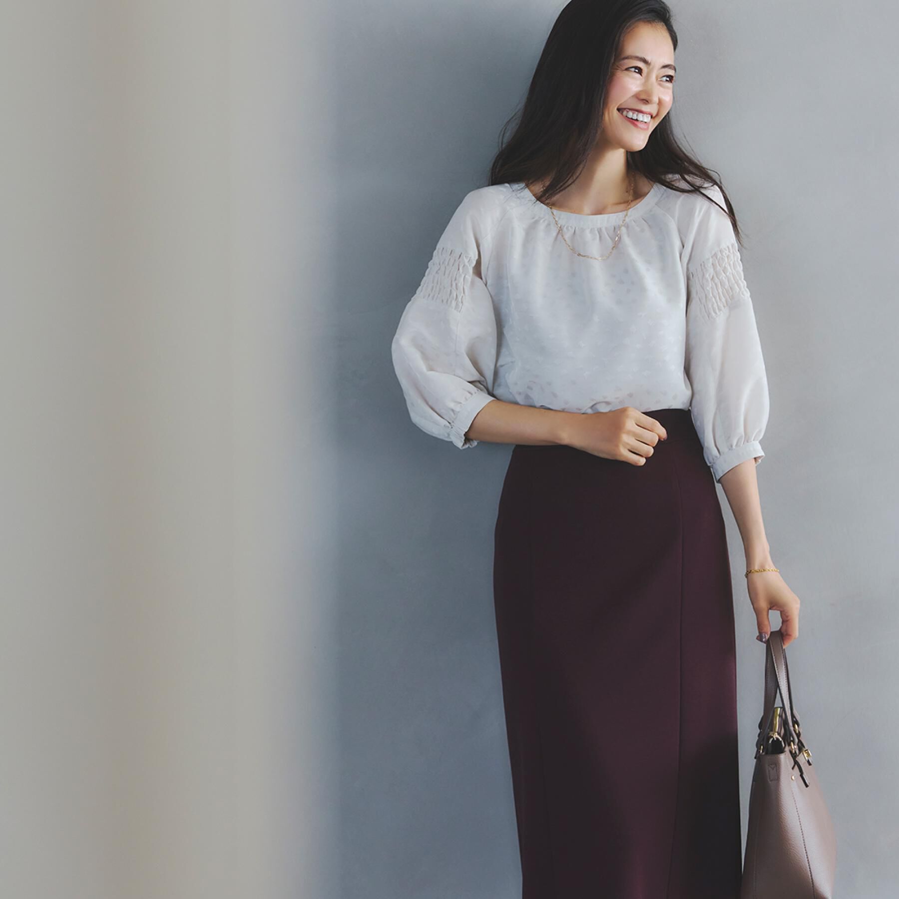 Reflect「【すっきり見え／ウエスト総ゴム】ジャージナロースカート」|スカート|