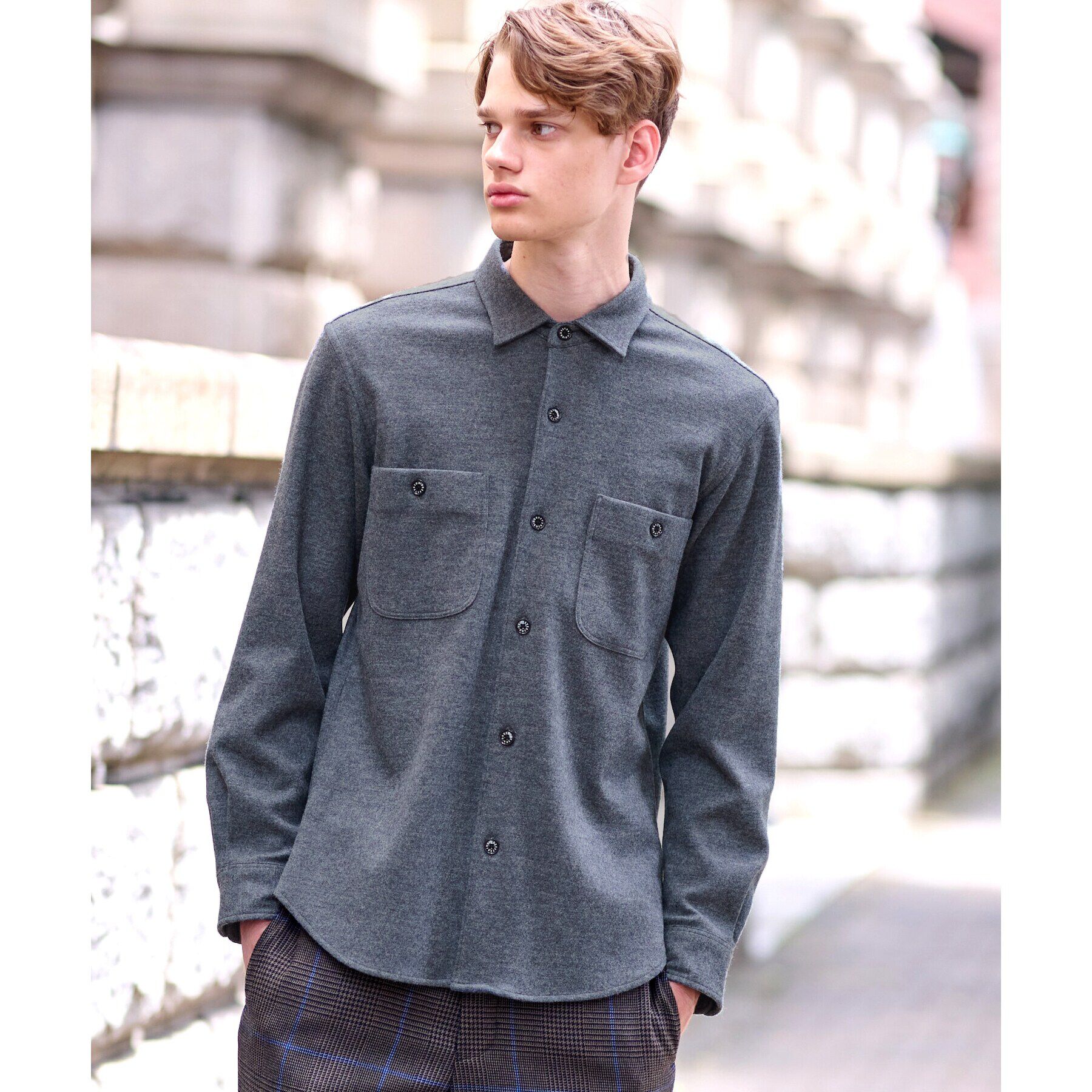 DRESSTERIOR「ニットソーシャツ」|シャツ・ブラウス|