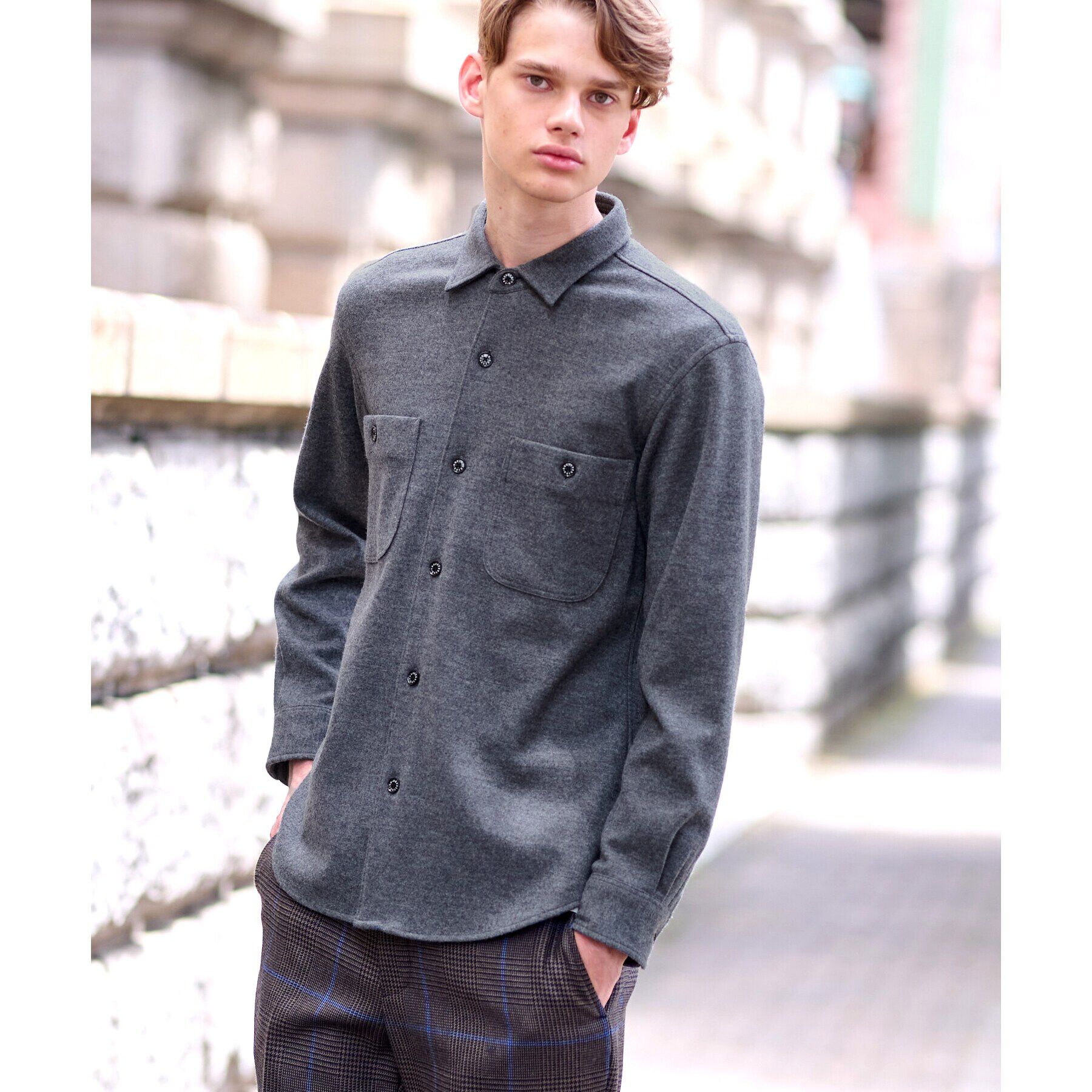 DRESSTERIOR「ニットソーシャツ」|シャツ・ブラウス|