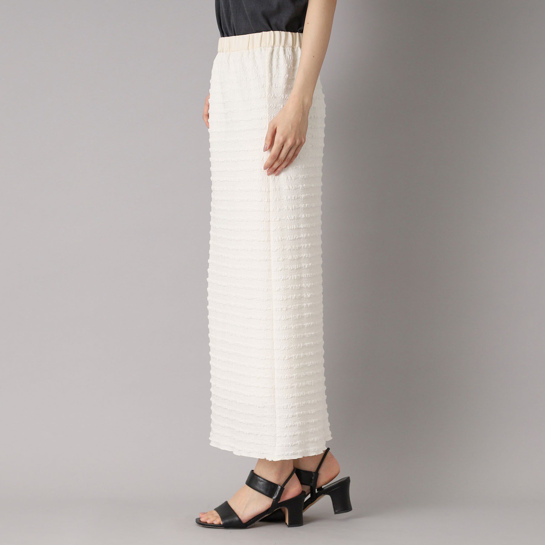 DRESSTERIOR「【ウエストゴム/洗える】フリルジャージスカート」|スカート|