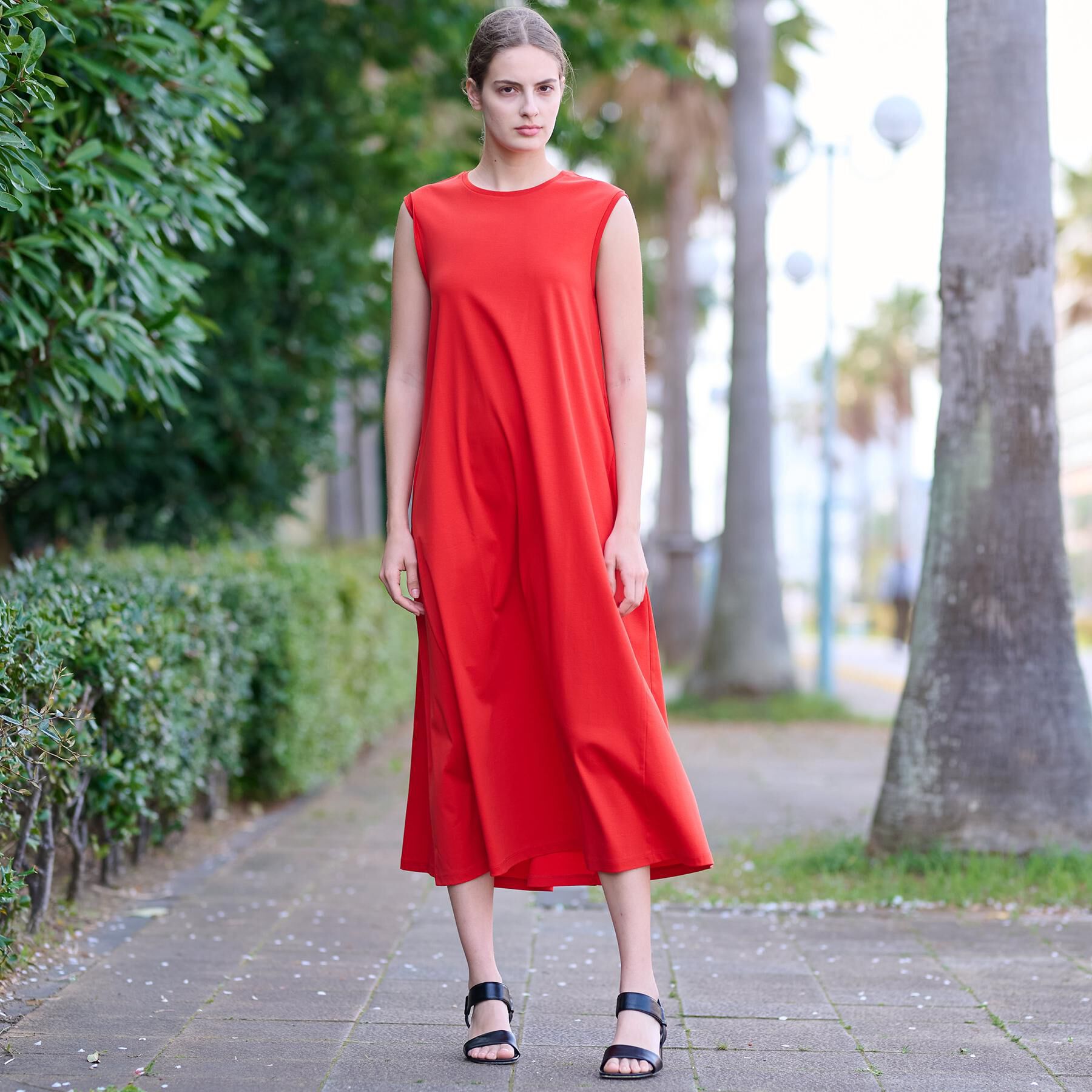 DRESSTERIOR「【ポケットあり/接触冷感/抗菌防臭/消臭】アイスクリアコットンワンピース」|ワンピース|