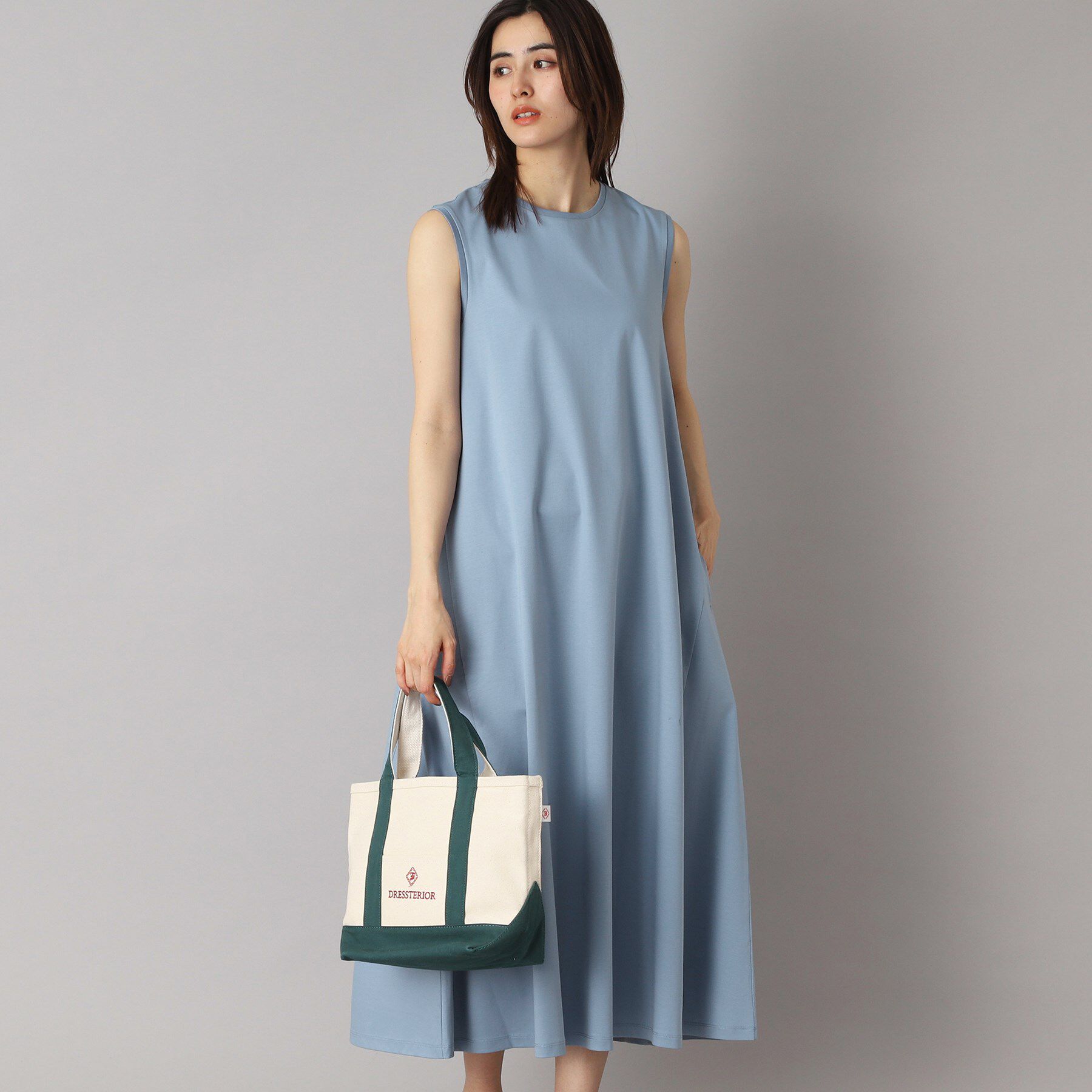 DRESSTERIOR「【ポケットあり/接触冷感/抗菌防臭/消臭】アイスクリアコットンワンピース」|ワンピース|