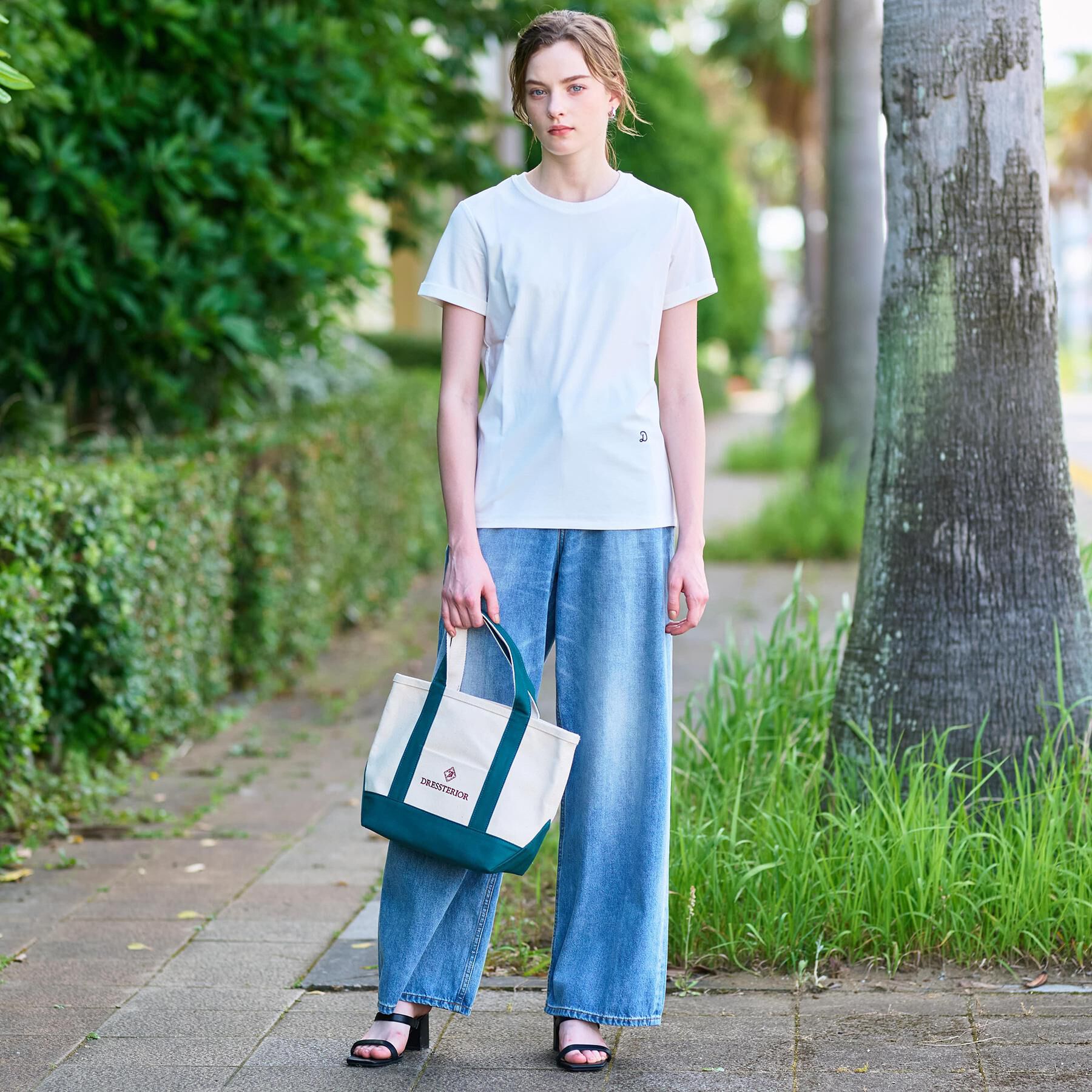 DRESSTERIOR「【洗える】シルクブレンドポンチTシャツ」|Tシャツ・カットソー|