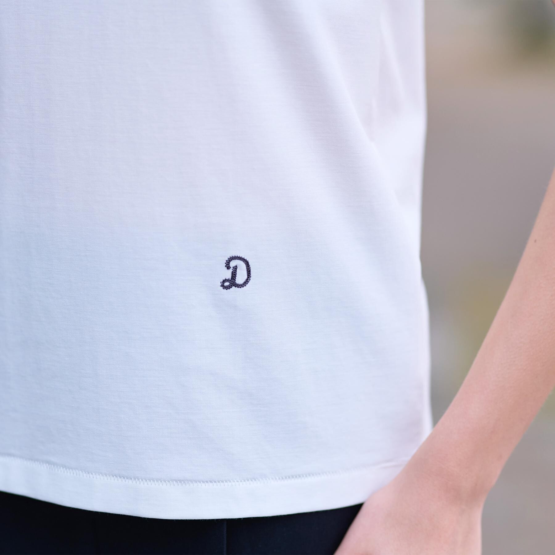 DRESSTERIOR「【洗える】シルクブレンドポンチTシャツ」|Tシャツ・カットソー|