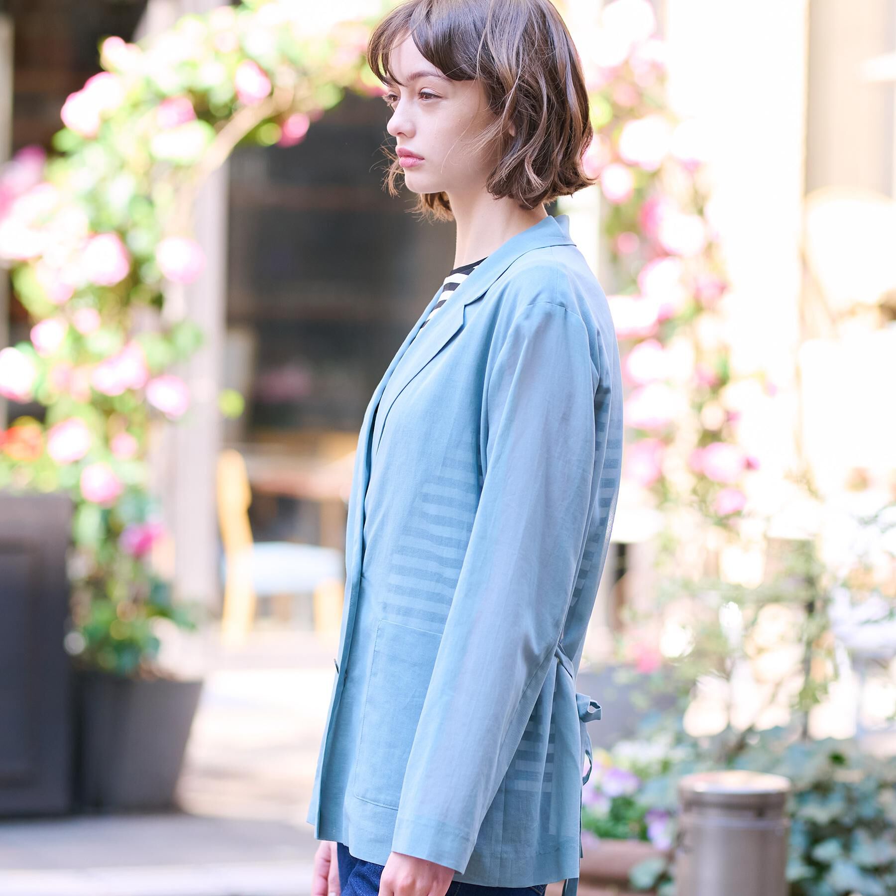 DRESSTERIOR「【清涼感/洗える】エアリーシアーダブルジャケット」|テーラードジャケット|