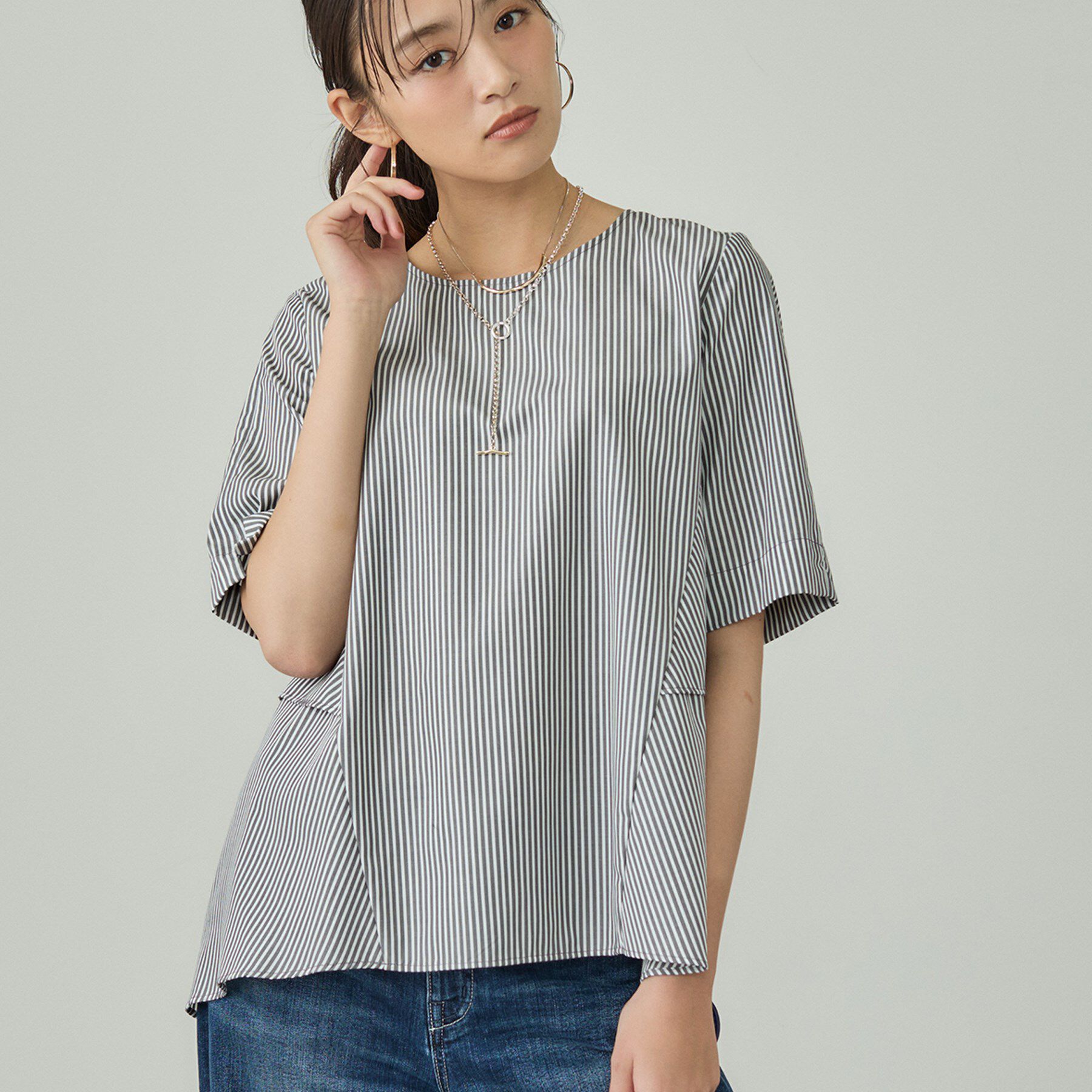 INDIVI「【UVケア】バックデザインブラウス」|シャツ・ブラウス|