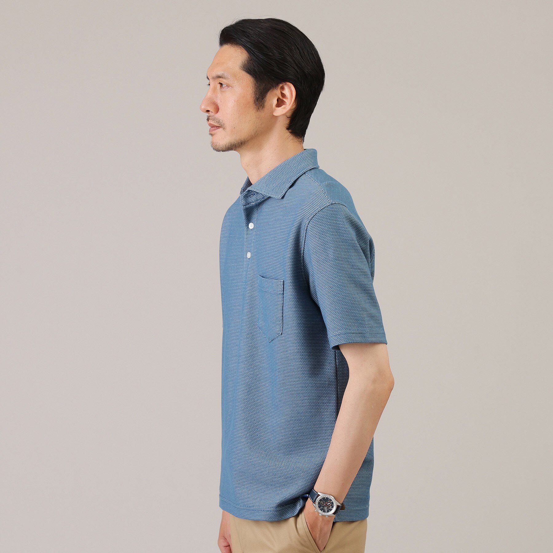 TAKEO KIKUCHI「【抗菌防臭／9色5サイズ展開】ハニカムメランジ ポロシャツ」|ポロシャツ|