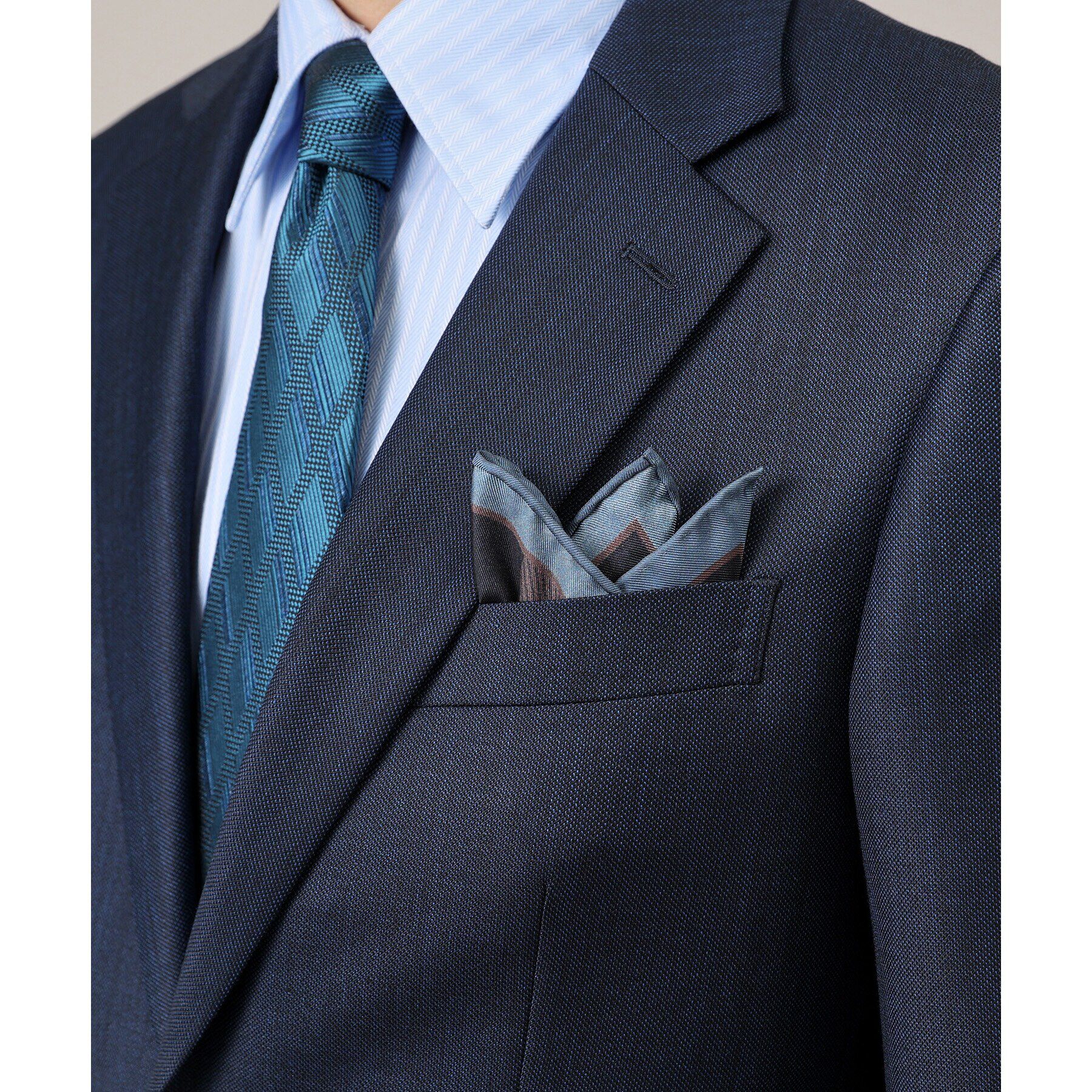 TAKEO KIKUCHI「【Made in ITALY】カラーブロックシルクチーフ」|バンダナ・スカーフ|