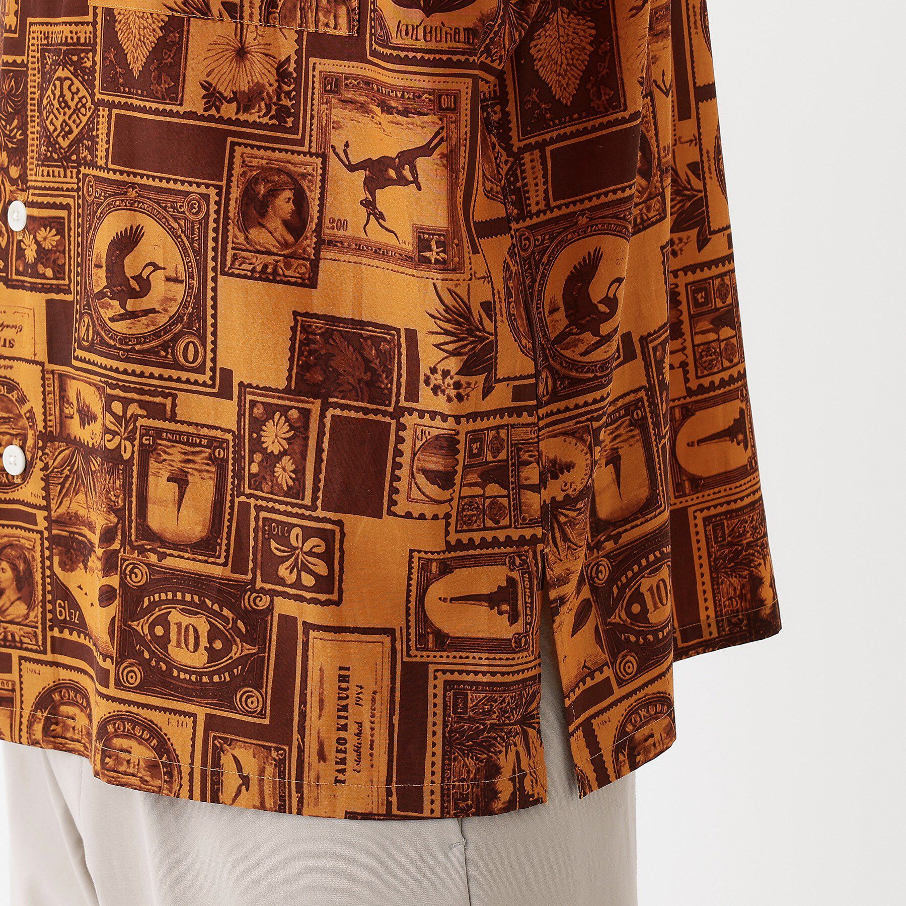 TAKEO KIKUCHI「【THE FLAGSHIP】アーカイブ切手柄半袖シャツ」|シャツ・ブラウス|