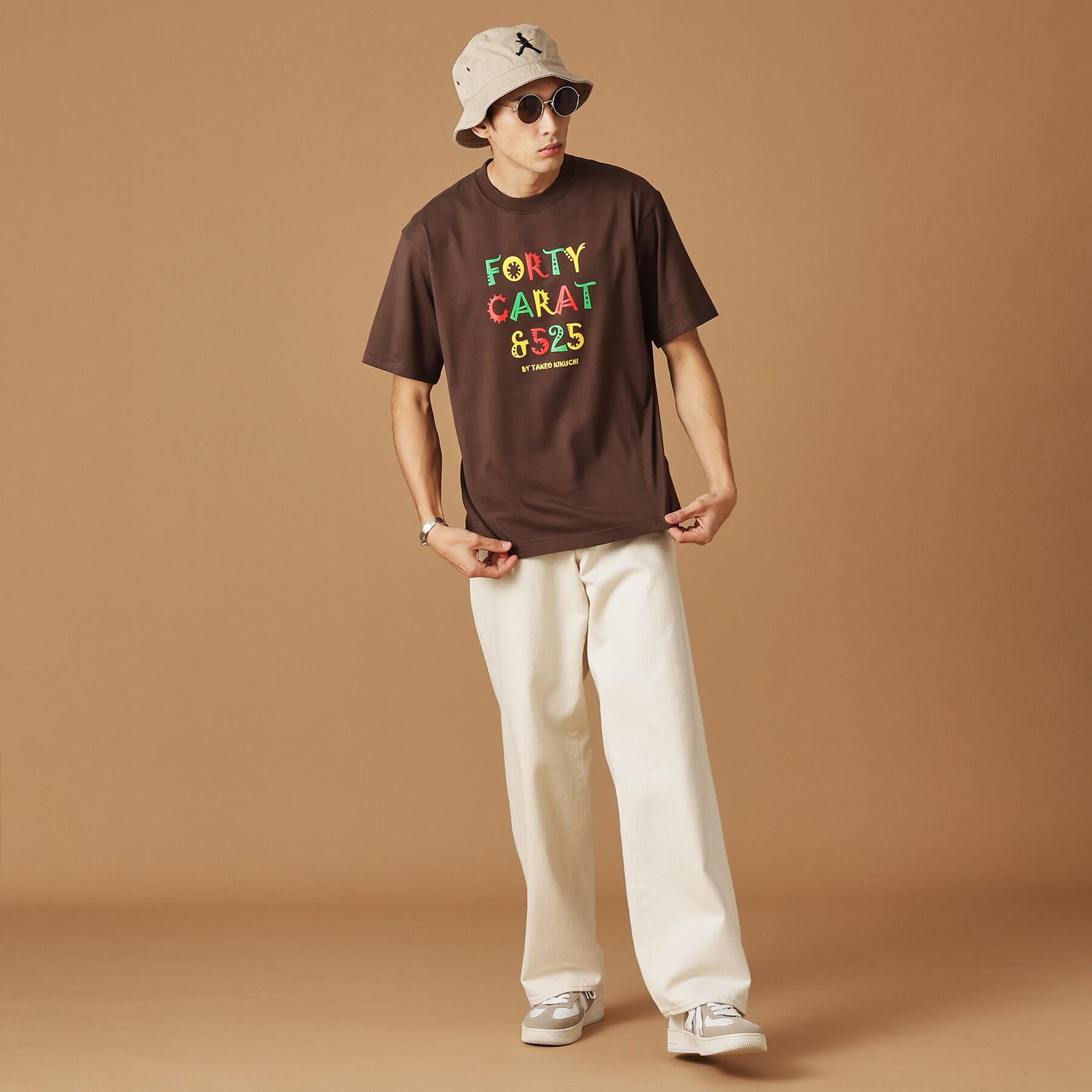 40CARATS&525「【Sサイズ～】レゲエ調プリント半袖Tシャツ」|Tシャツ・カットソー|