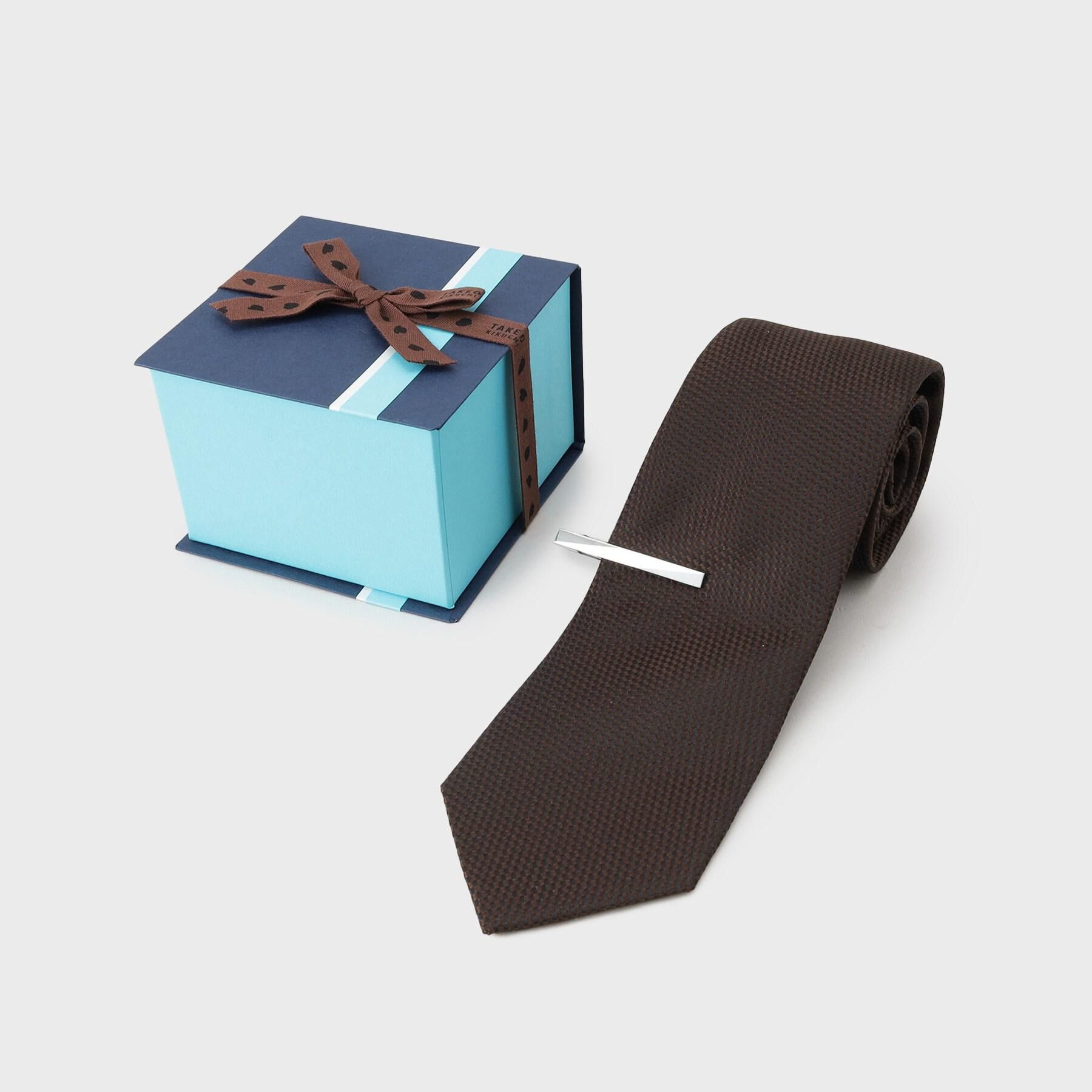 TAKEO KIKUCHI「【BOXセット】ベーシック メランジ ネクタイ＆タイバー」|ネクタイ・蝶ネクタイ|
