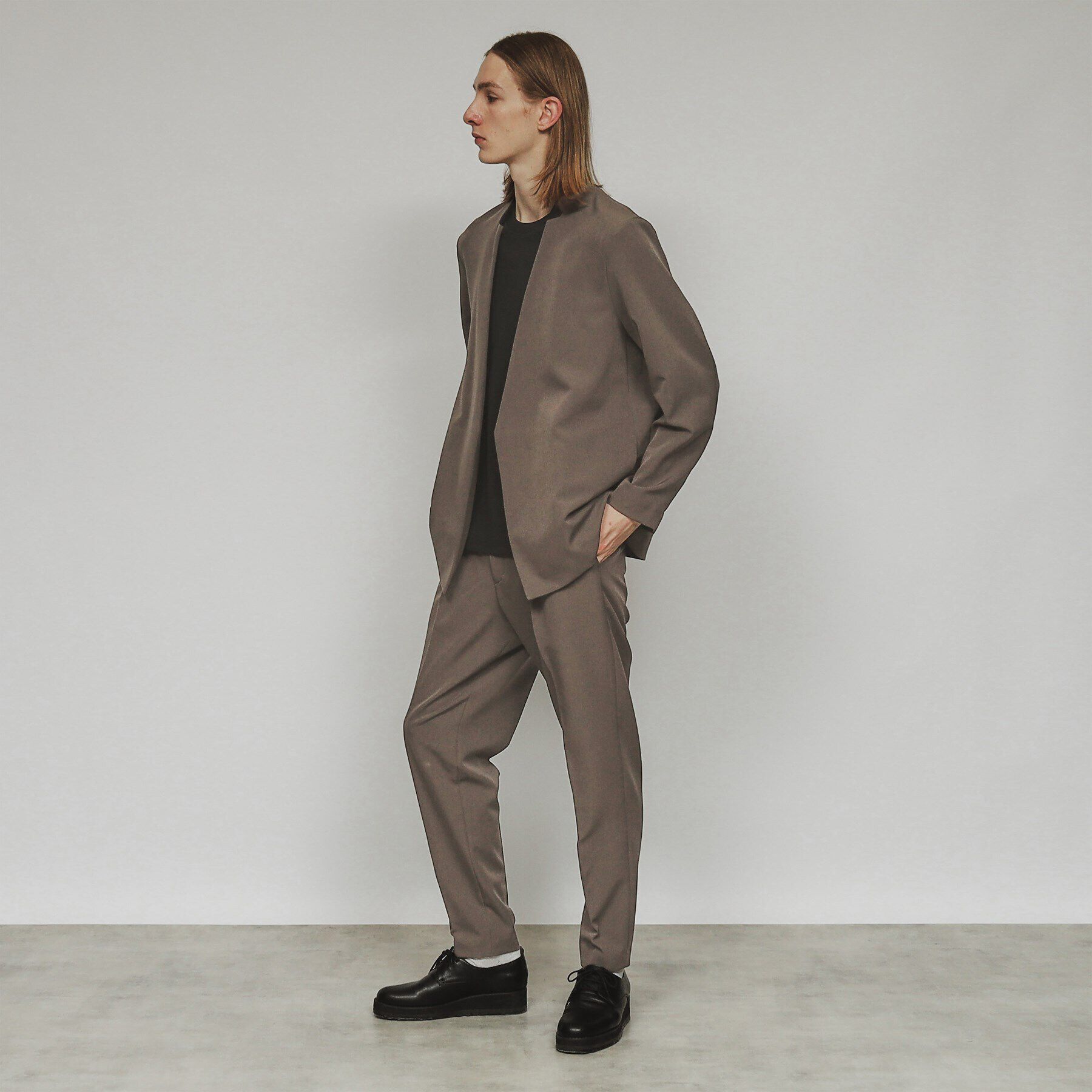 tk.TAKEO KIKUCHI「360度ストレッチノーカラージャケット」|ノーカラージャケット|