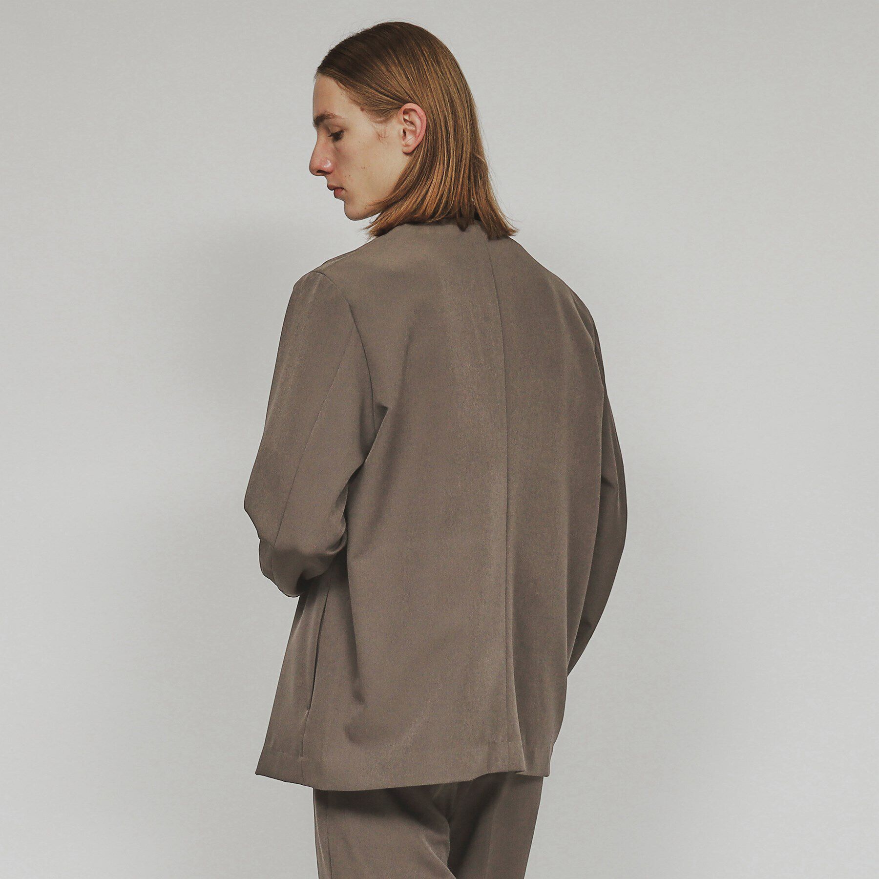 tk.TAKEO KIKUCHI「360度ストレッチノーカラージャケット」|ノーカラージャケット|ブラウン(043)