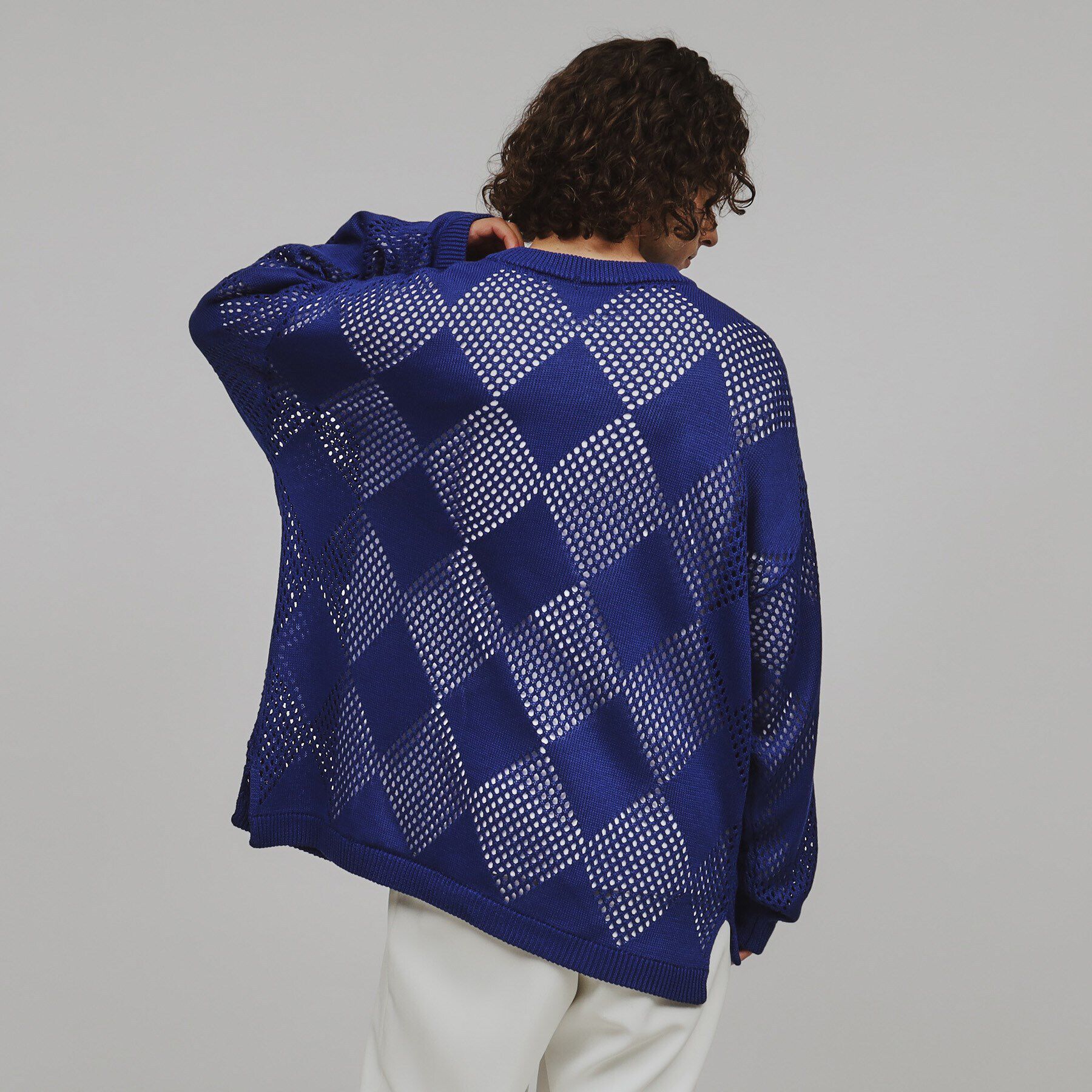 tk.TAKEO KIKUCHI「透かし編みダイヤニットプルオーバー」|ニット・セーター|