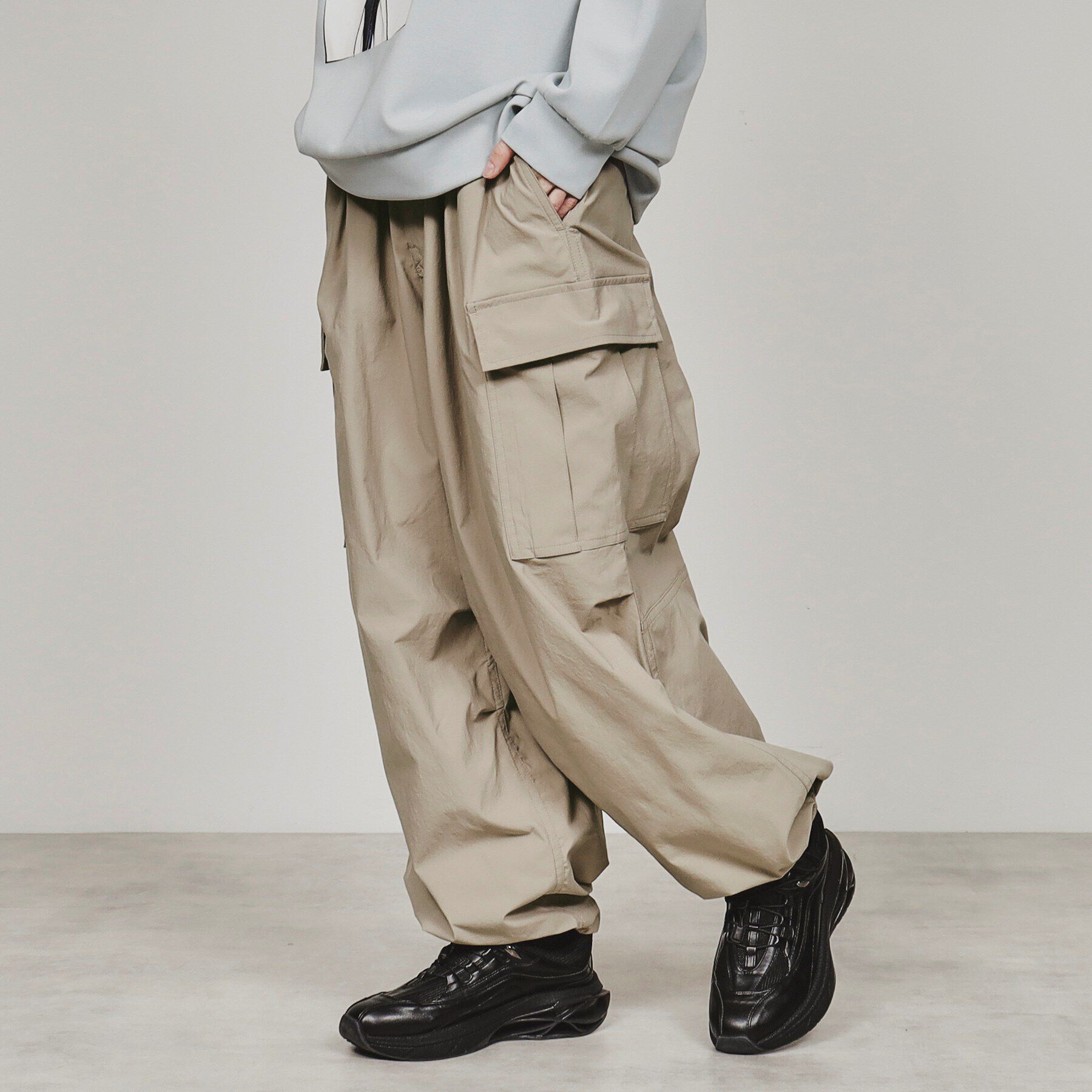 tk.TAKEO KIKUCHI「ポリエステルタフタワイドカーゴパンツ」|その他|