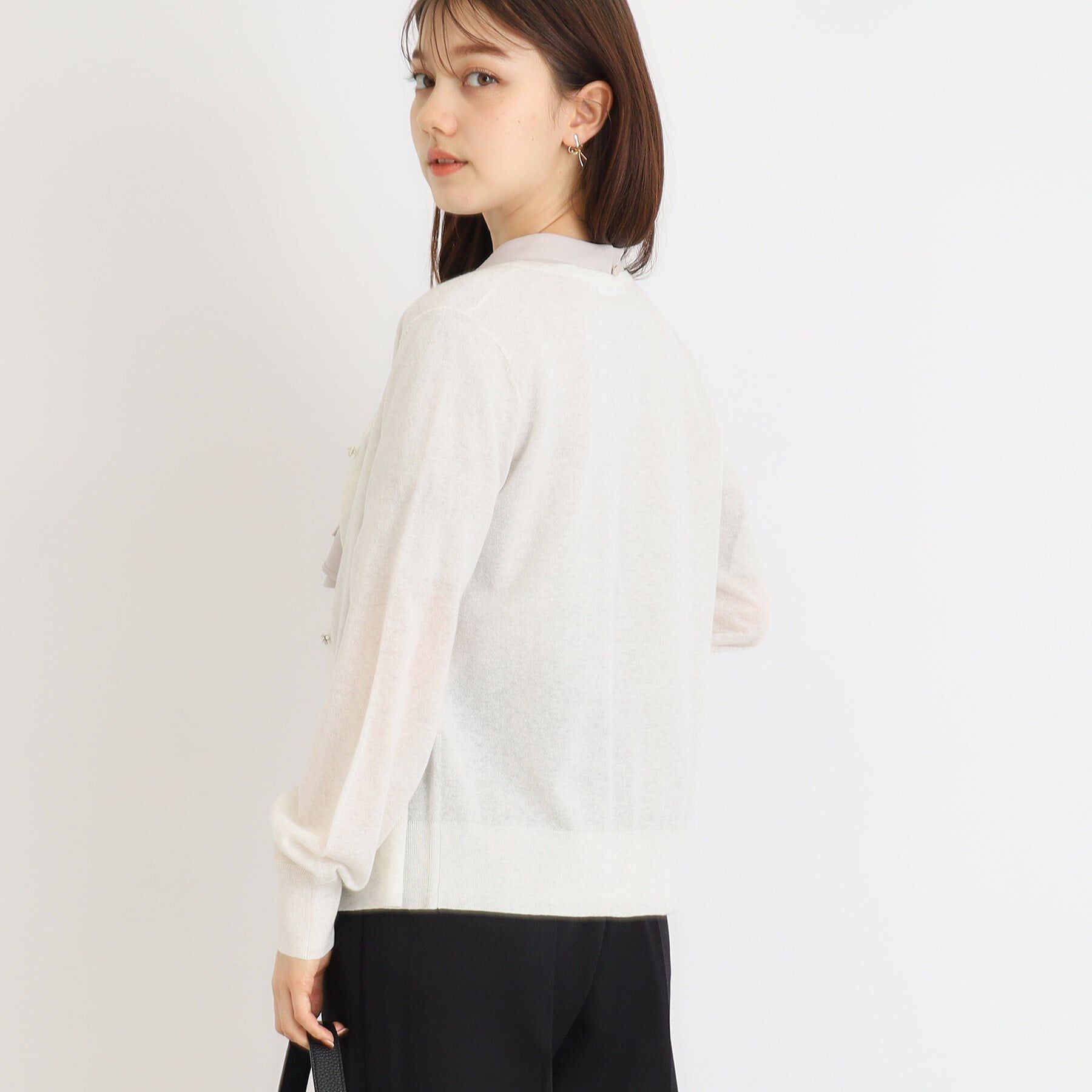 index「ビジューボタンカーディガン【洗濯機洗い可】」|カーディガン|