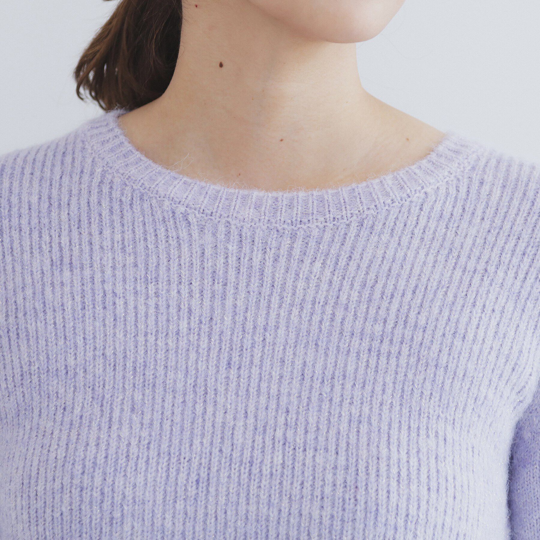 index「ラメペプラムニットトップス【洗濯機洗い可】」|ニット・セーター|