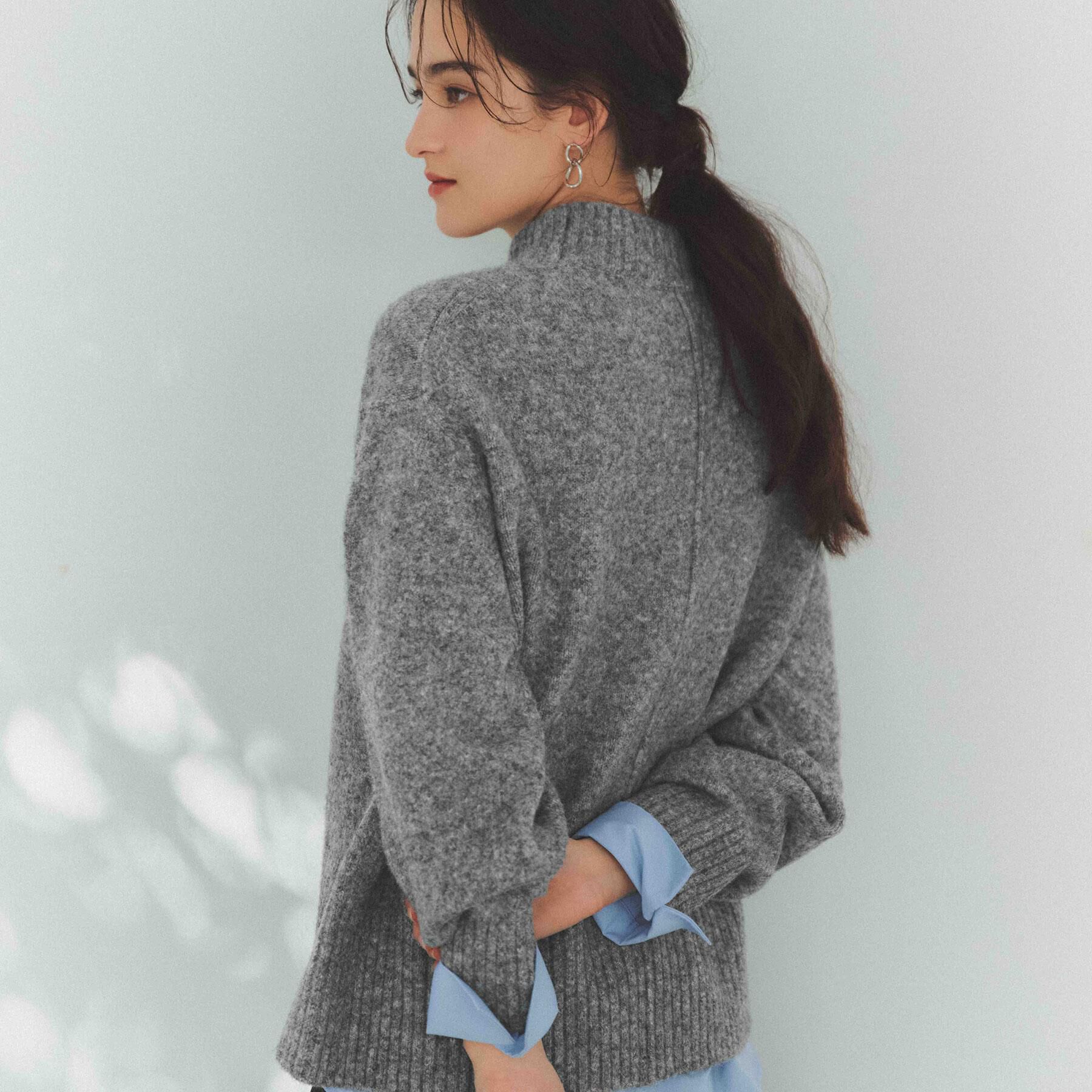 OPAQUE.CLIP「ふわふわハイネックニット【洗濯機OK】」|ニット・セーター|