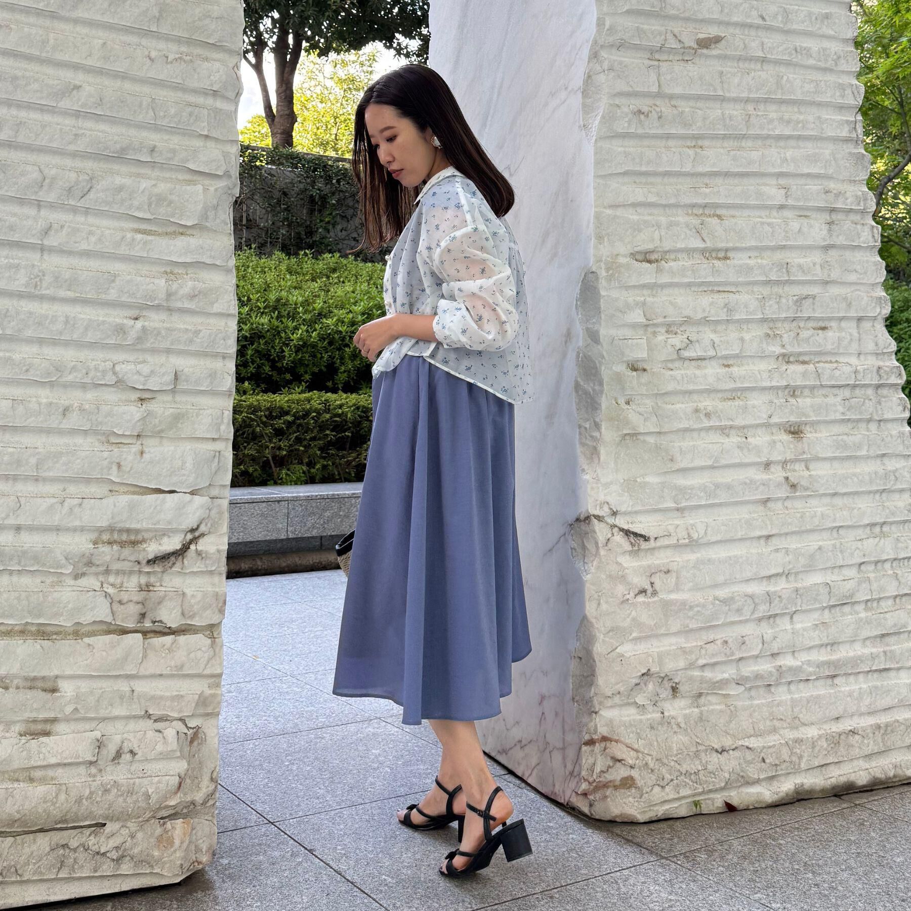 Couture broach「【洗える・オシャレな透け感】パール調ボタンシアーシャツ」|シャツ・ブラウス|