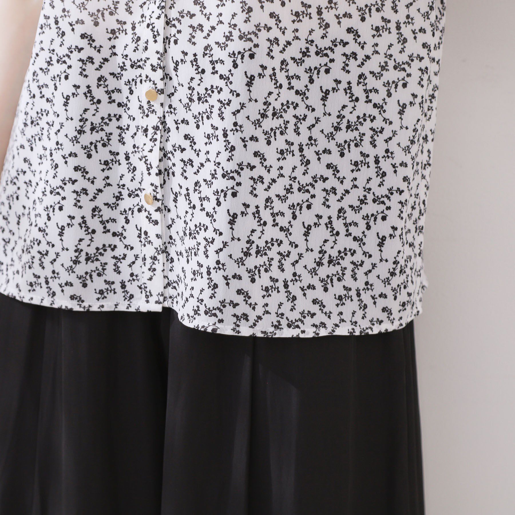 Couture broach「【キレイめ・通勤】前後2WAY楊柳フレアー袖ブラウス」|シャツ・ブラウス|