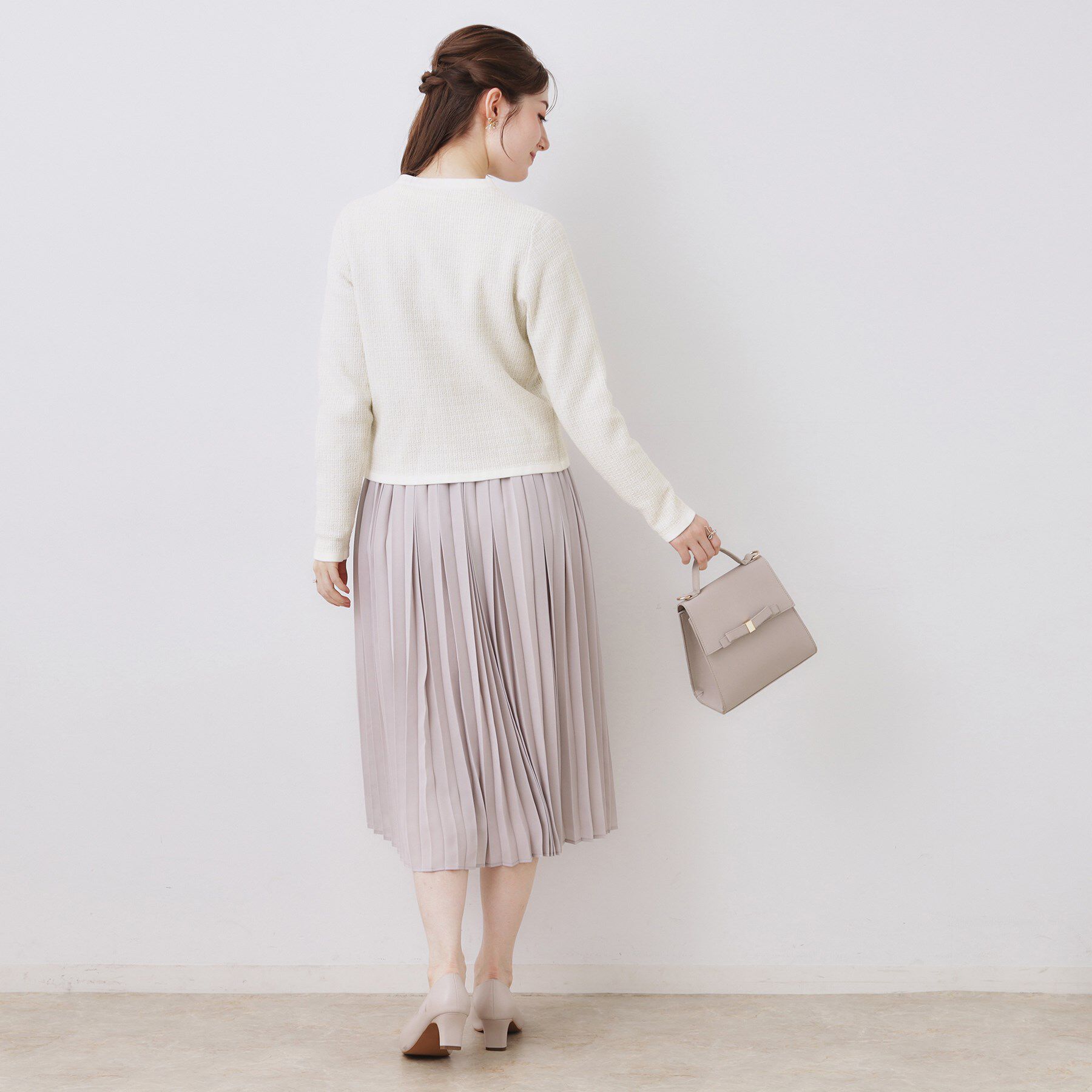 Couture broach「【ハレの日・通勤】ラメツイード ニットカーディガン」|カーディガン|