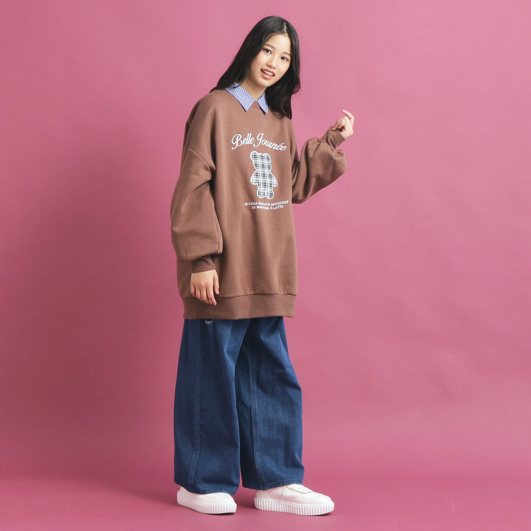 PINK-latte「クマプリントスウェット」|その他|