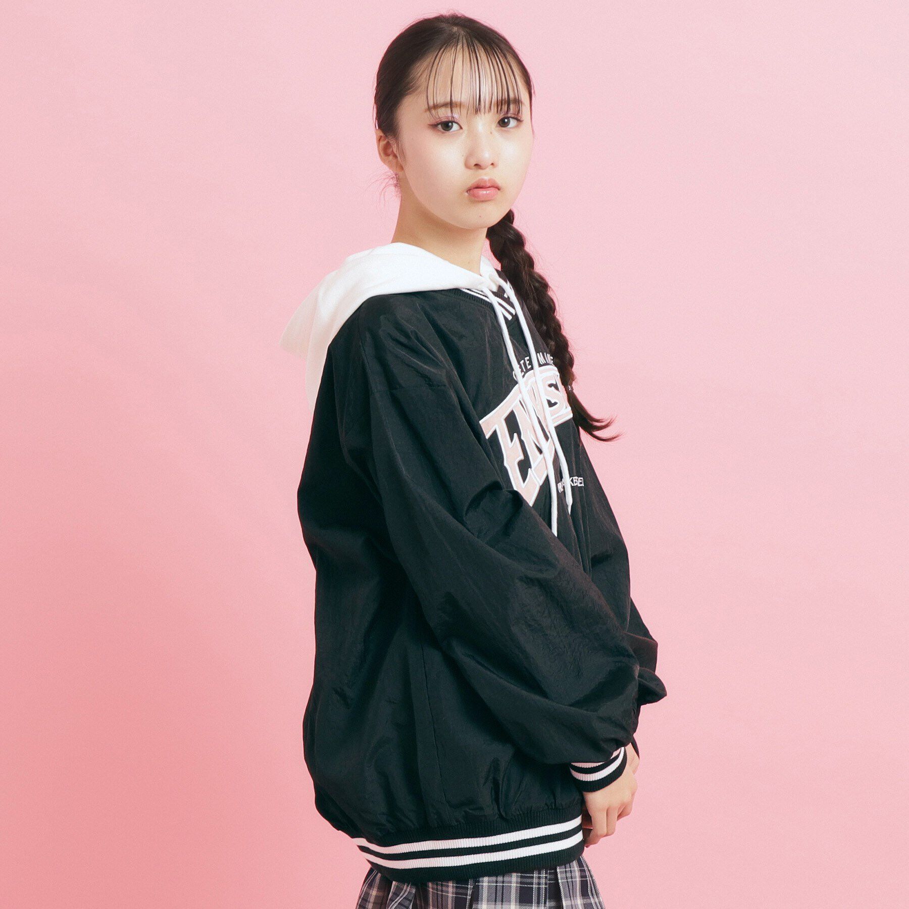 PINK-latte「フード付きコットンパーカ」|パーカー|