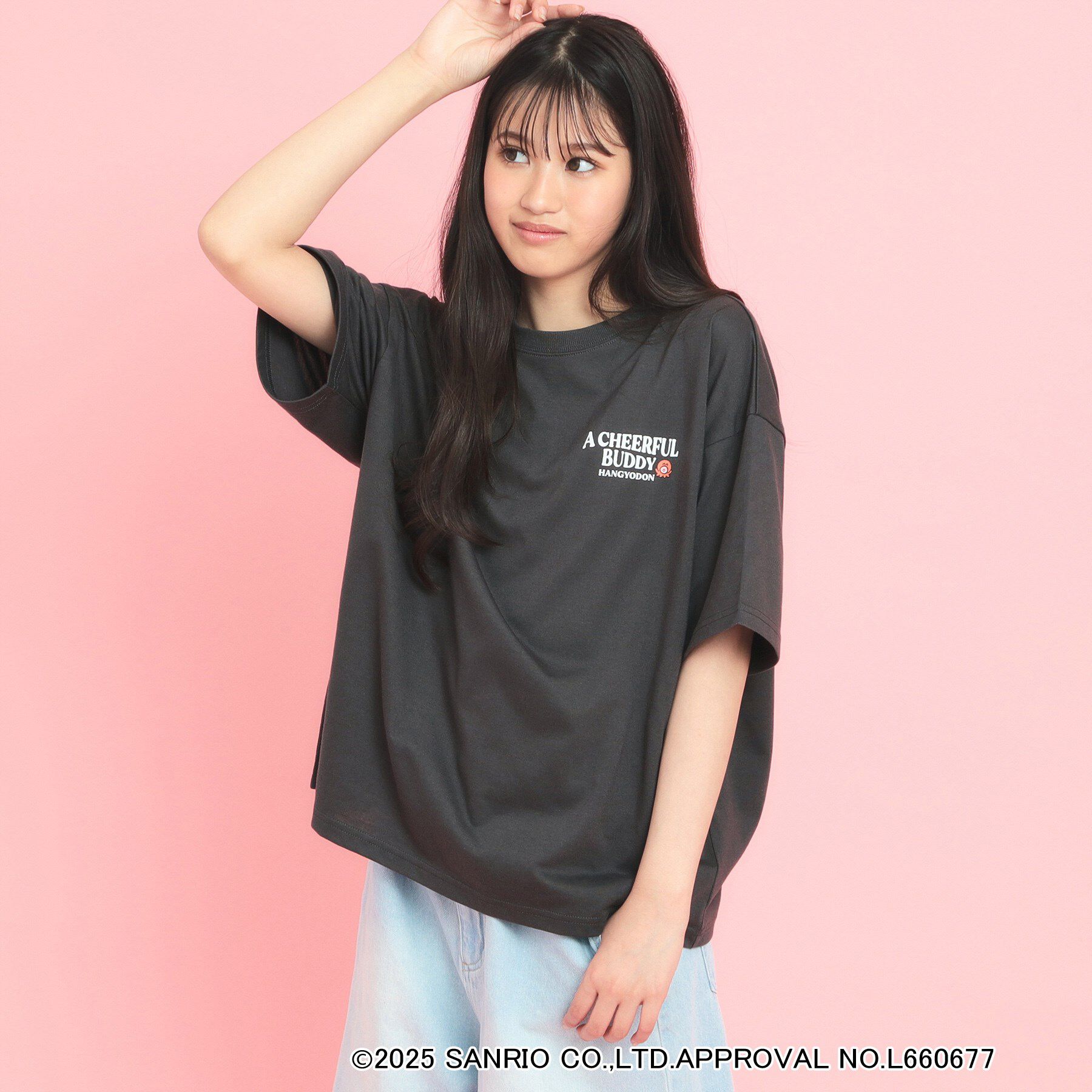 PINK-latte「【サンリオキャラクターズコラボ】バックロゴビッグTシャツ」|Tシャツ・カットソー|